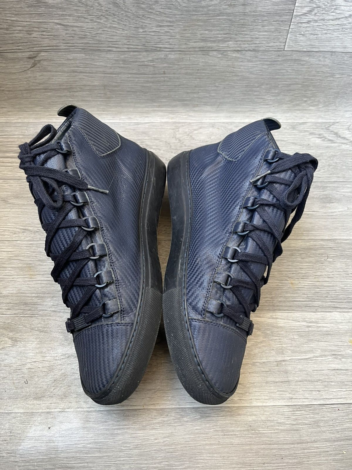 Balenciaga Balenciaga arena carbon blue hi-top sneakers sz 41 Size US 8 / EU 41 - 10 Thumbnail
