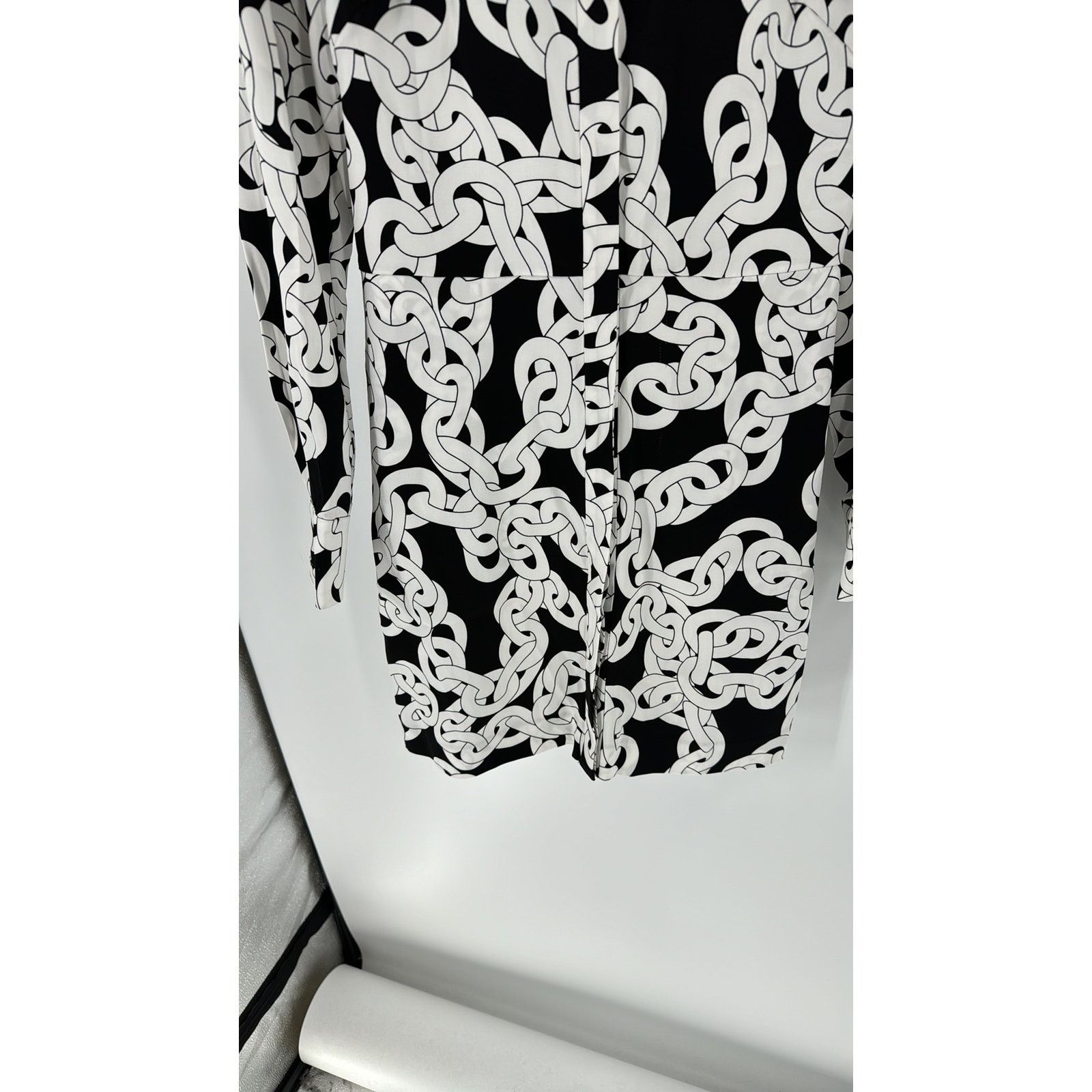 Diane von Furstenberg Diane von Furstenberg Franca Crawling Chain Tie-Neck Dress Size M / US 6-8 / IT 42-44 - 9 Thumbnail