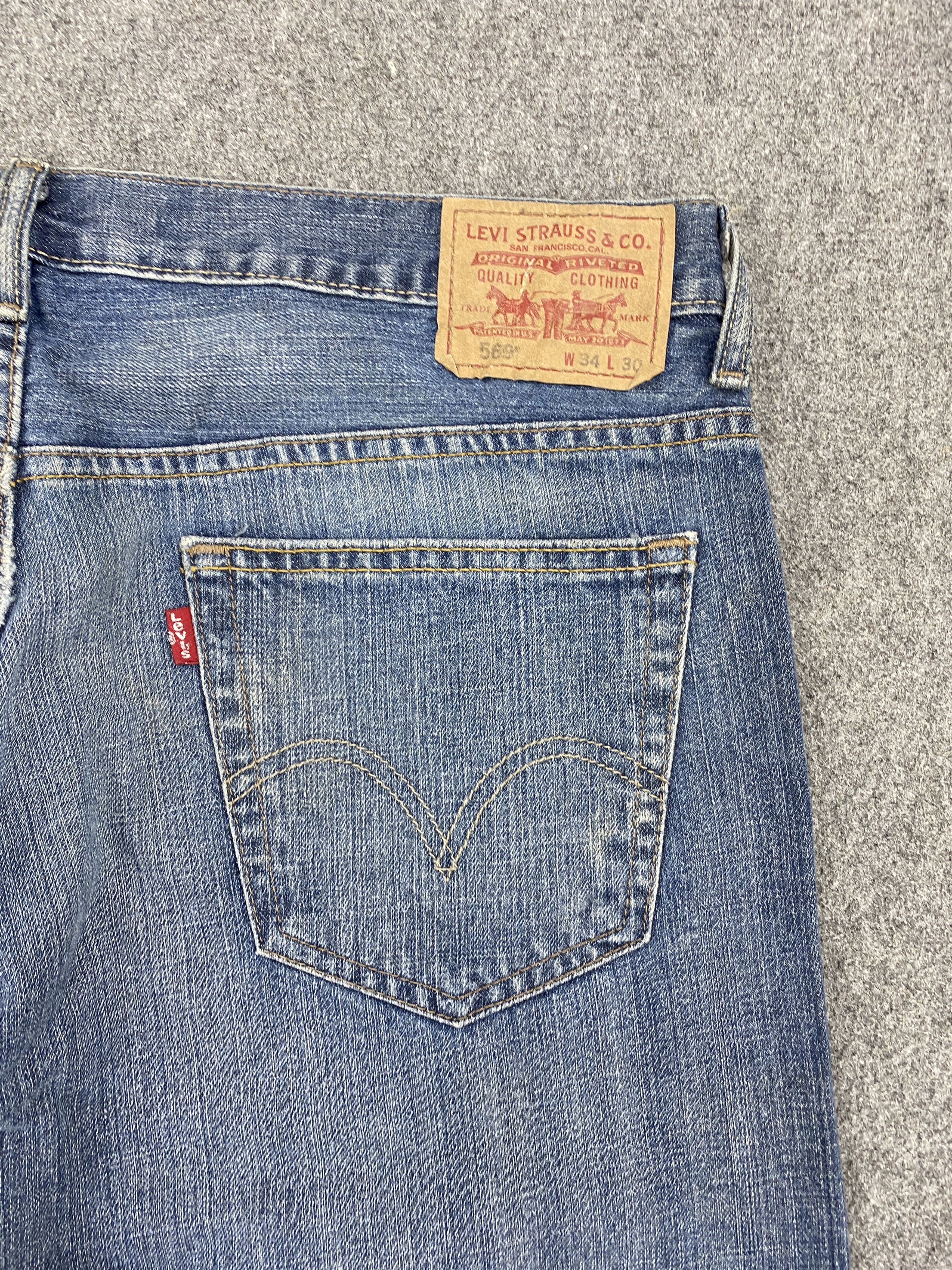Levi's × Vintage Vintage Levis 569 Loose Straight Cut Distressed Jeans Size US 36 / EU 52 - 14 Thumbnail