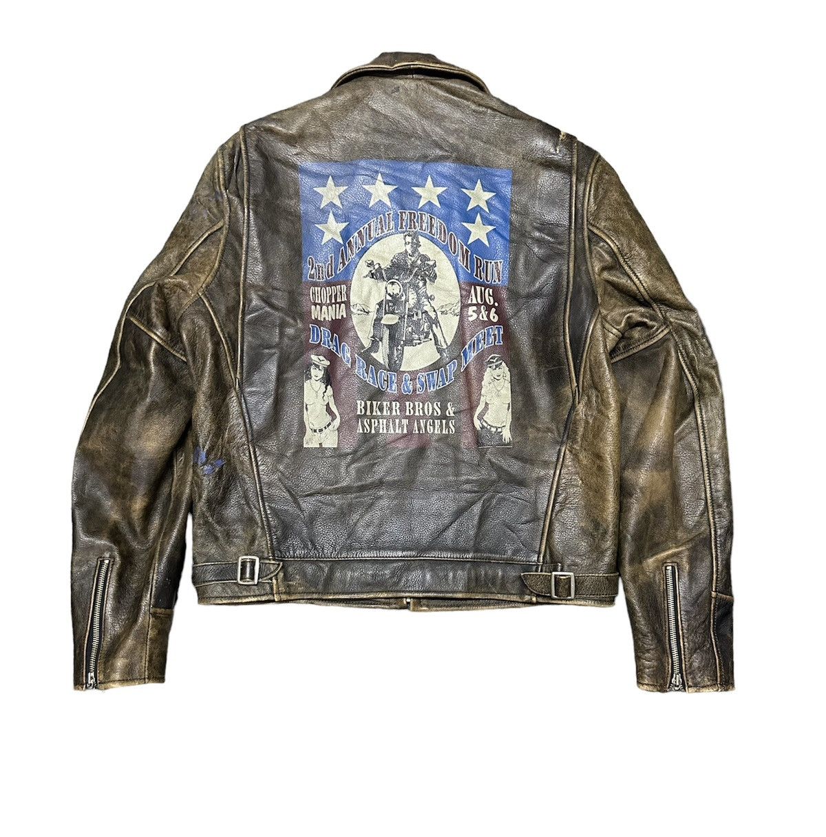 ジャケット・アウター 90s uno leather jacket Uno Uomo leather jacket printed