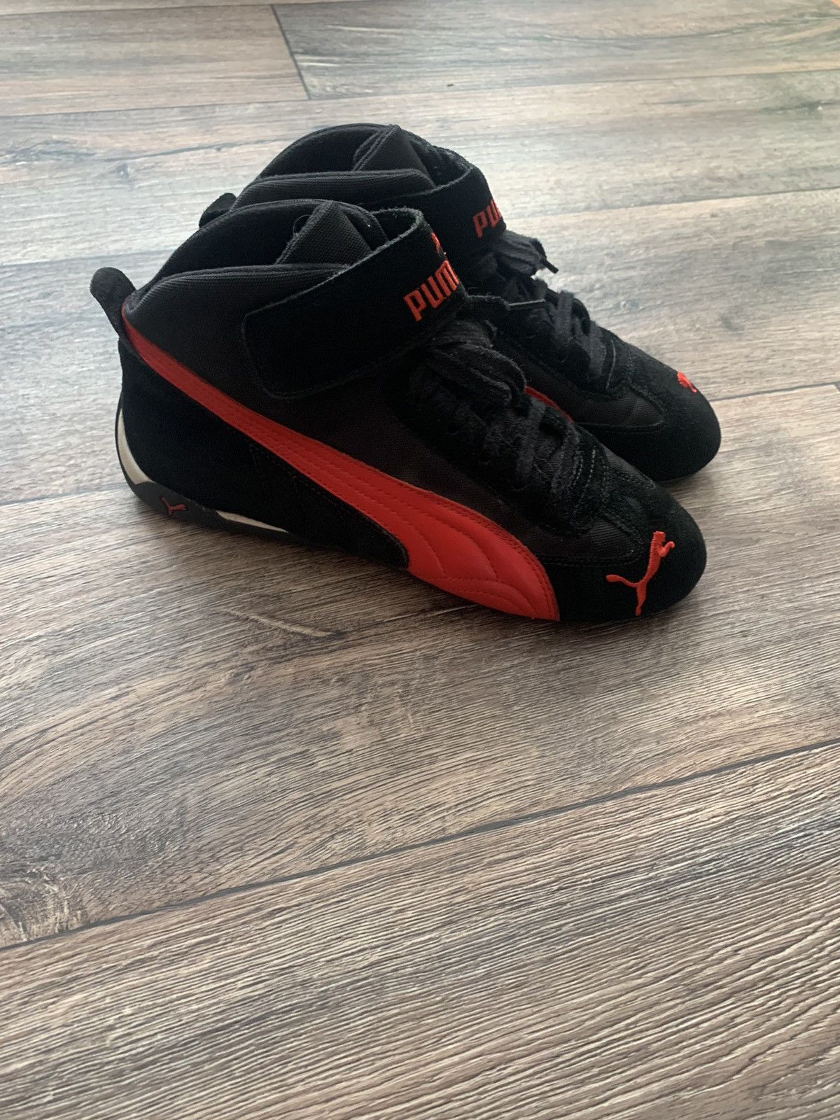 Puma × Vintage Vintage Puma Speed Cat Black Mid Suede Sneakers Size US 7 / IT 37 - 4 Thumbnail