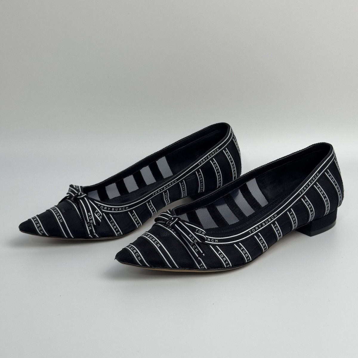 Tory Burch Tory Burch Penelope 20mm Mesh Flats Pointed Toe Logo🖤 Size US 6 / IT 36 - 2 Thumbnail