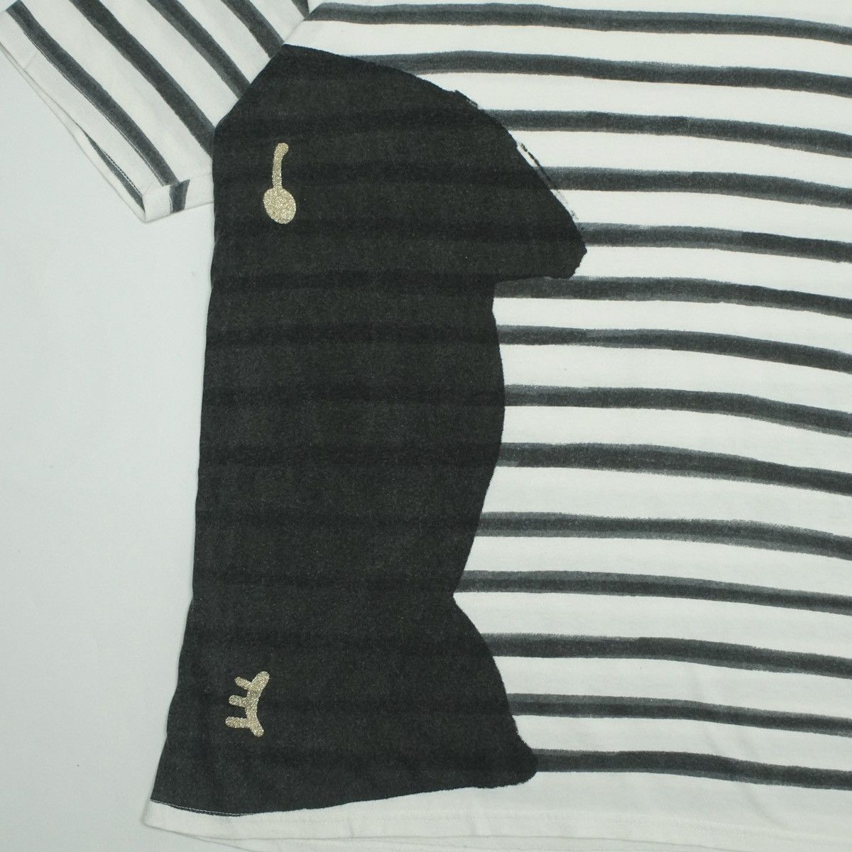 Issey Miyake *NoTariff Tsumori Chisato Cats Stripe T-Shirt Size ONE SIZE - 3 Thumbnail