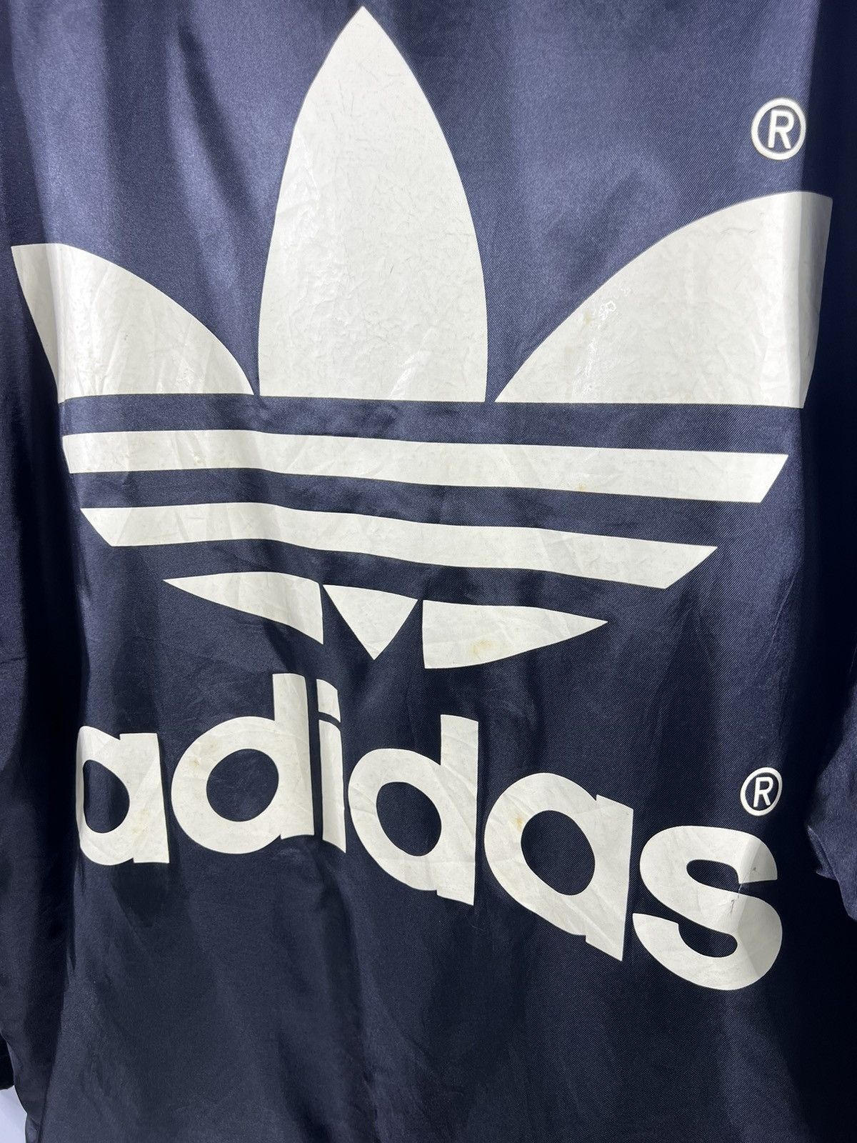 Adidas 🔥 Vtg 90's Adidas Trefoil sportwear long jacket big logo Size US L / EU 52-54 / 3 - 13 Thumbnail