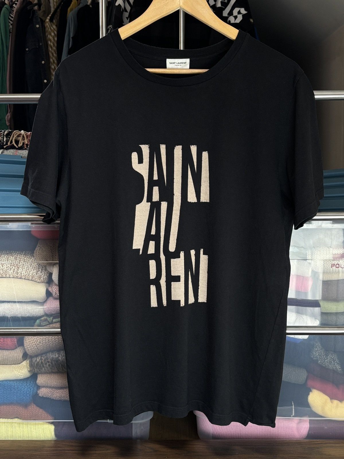 Hedi Slimane × Saint Laurent Paris AW14 Sun Faded 'Vintage' Tee