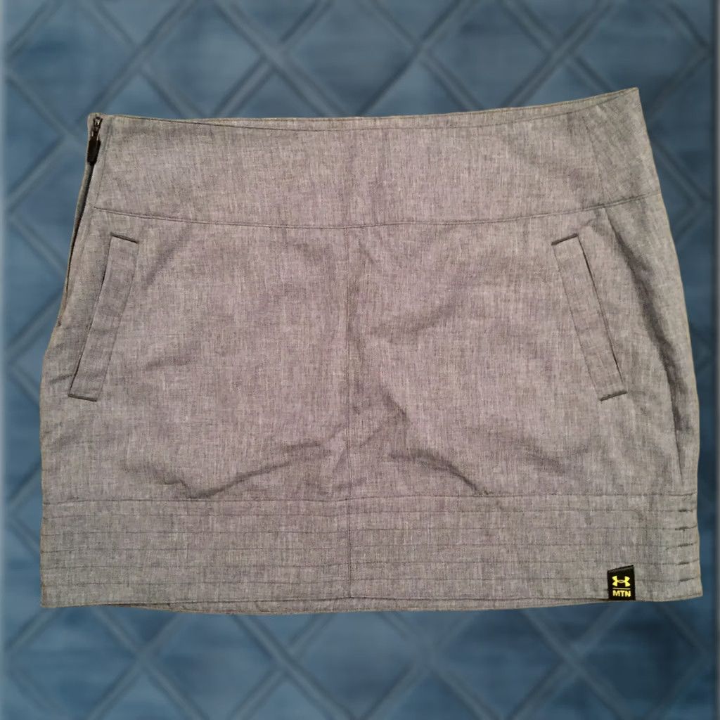 Under Armour Under Armour Skirt Women Short Gray Pockets Unlined Zip A-Line Size 8 Regular Size 30" / US 8 / IT 44 - 1 Thumbnail