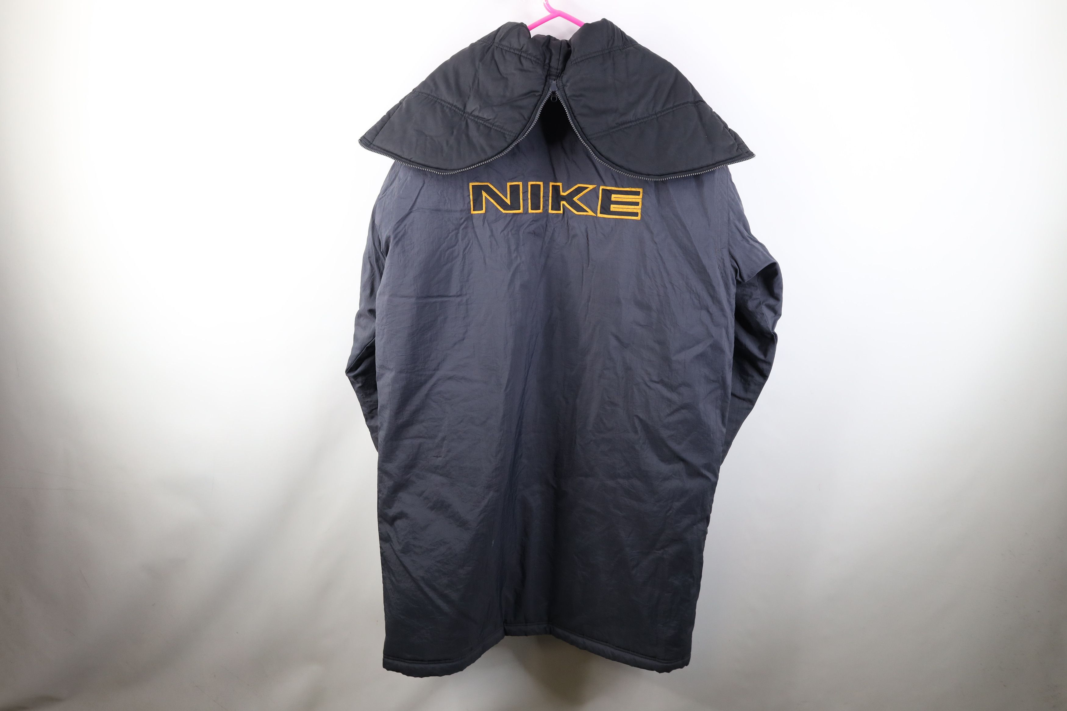 Nike Vintage 90s Nike Scott Quilted Cape Hood Puffer Parka Jacket Size US L / EU 52-54 / 3 - 15 Thumbnail