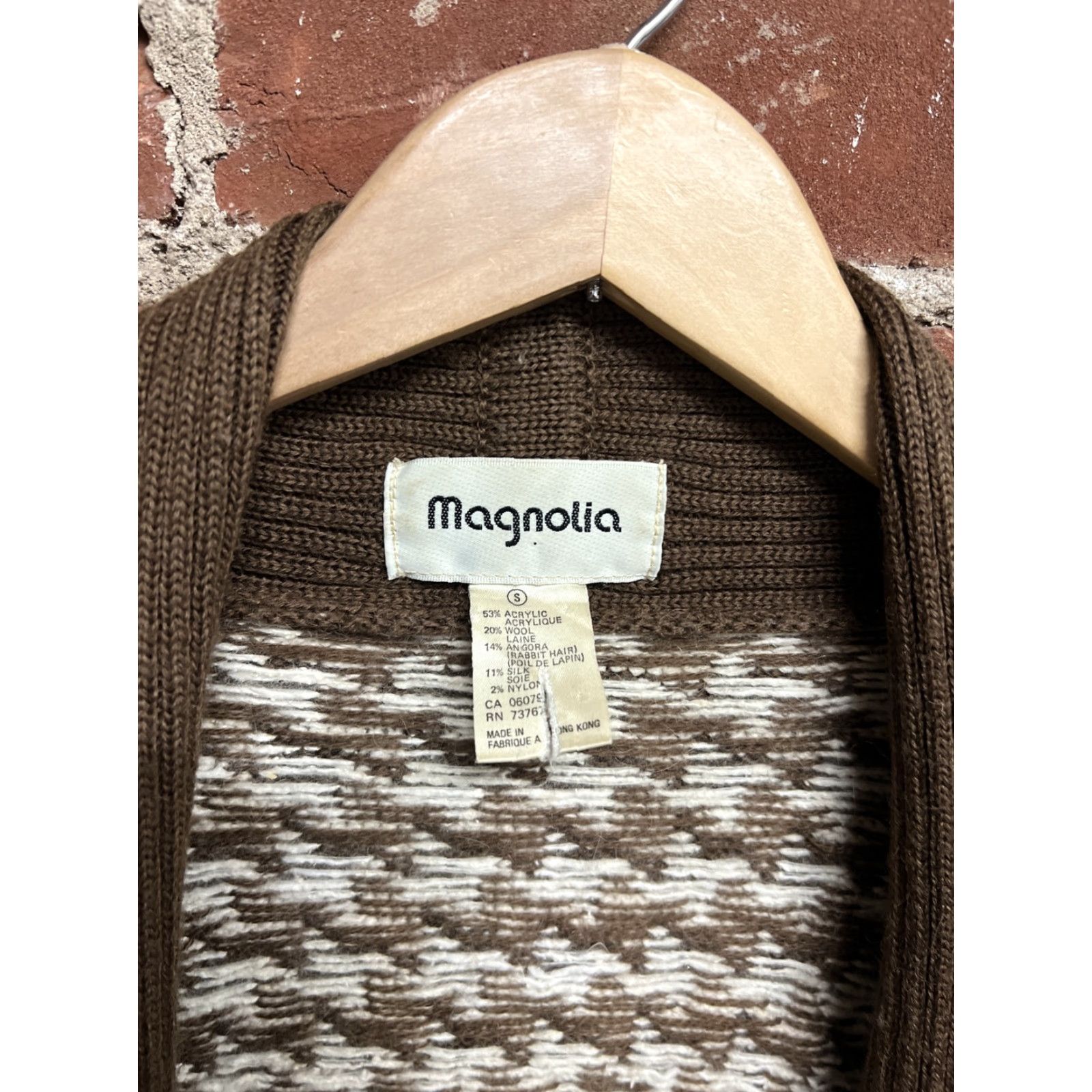 Vintage VINTAGE Magnolia Wool Angora Silk Blend Brown Cardigan Small Size S / US 4 / IT 40 - 2 Thumbnail