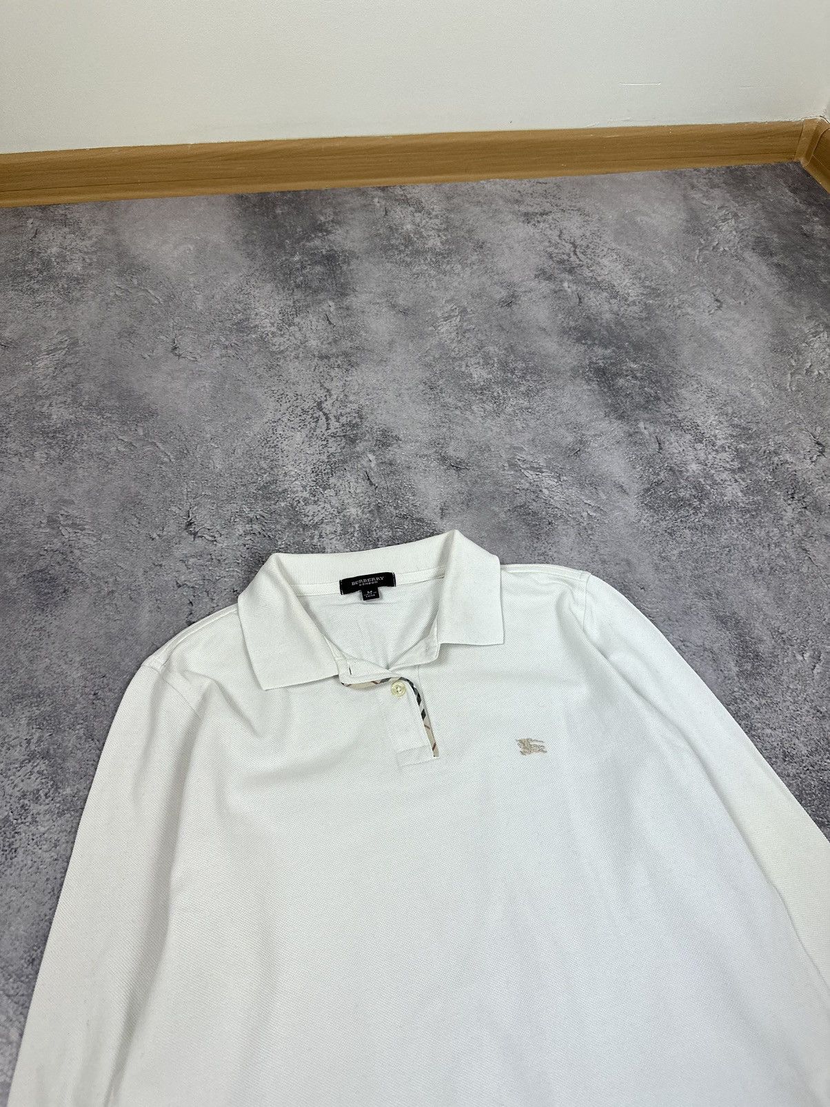 Burberry Vintage Burberry Nova Check Luxury Designer Long Sleeve Polo Size M / US 6-8 / IT 42-44 - 3 Thumbnail