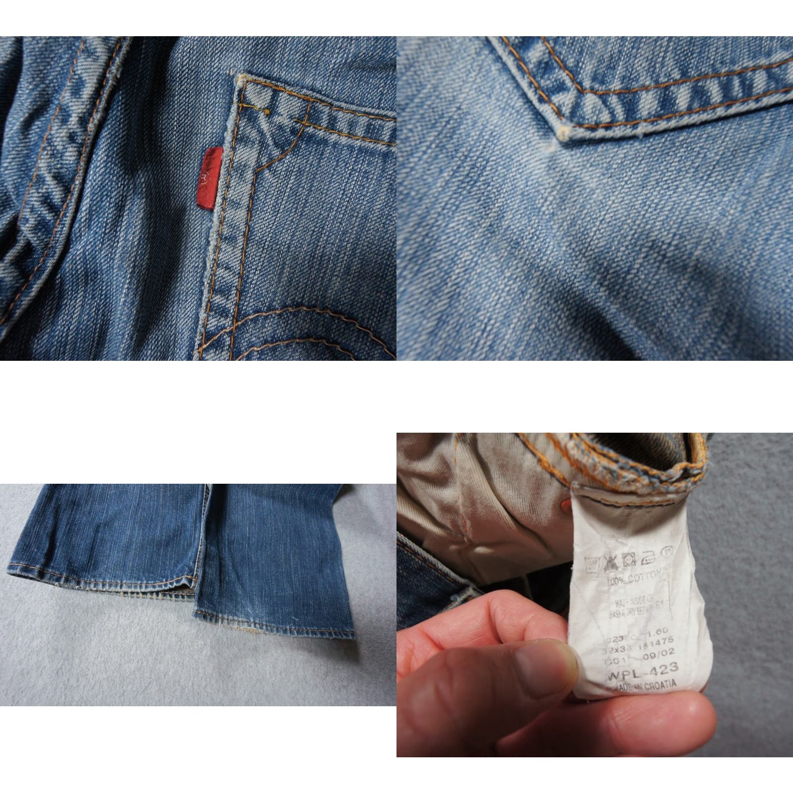 Levi's VINTAGE Levi's Jeans 32x34 Blue Denim Pants Straight Regular Button Fly Casual Levi's 500 Series Mens 5-Pocket Design Denim Blue Straight Mens Size US 32 / EU 48 - 8 Thumbnail