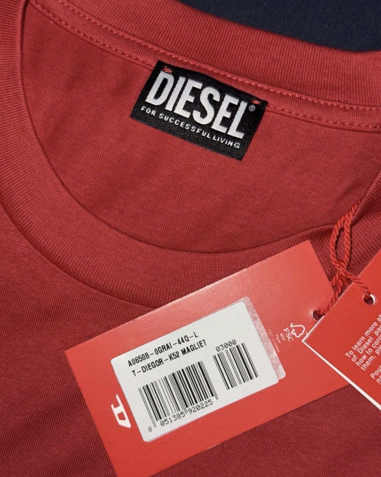 Diesel Diesel Triple-tone Logo T Shirt US L Size US M / EU 48-50 / 2 - 3 Thumbnail