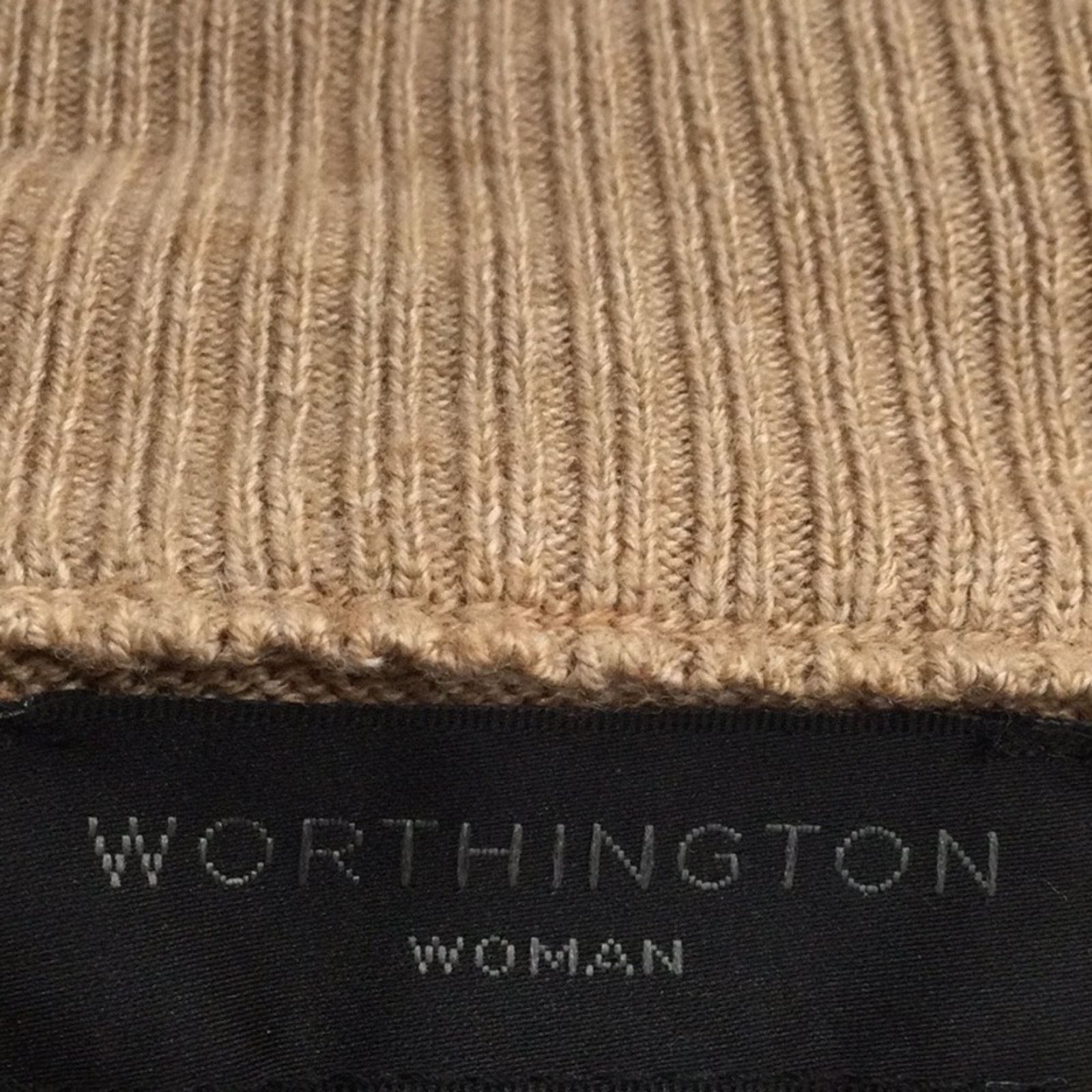 Worthington Worthington Woman Lightweight Tan Open Front Cardigan 4X Size 4XL / US 24-26 - 11 Thumbnail