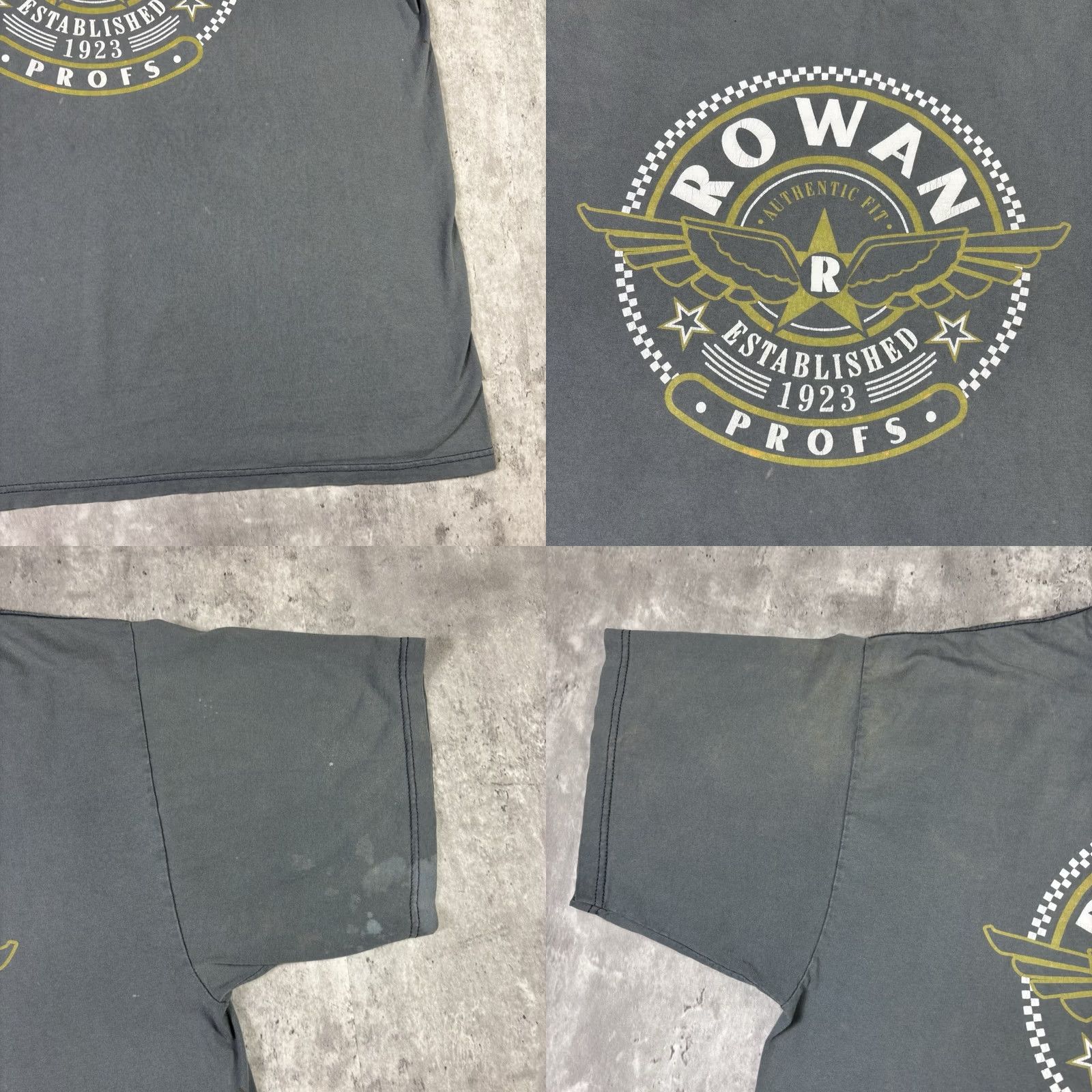 Vintage VINTAGE Rowan Promo T Shirt Blue Distressed 90s 2XL Mens Crew Neck Short Sleeve Cotton Size US XXL / EU 58 / 5 - 8 Thumbnail