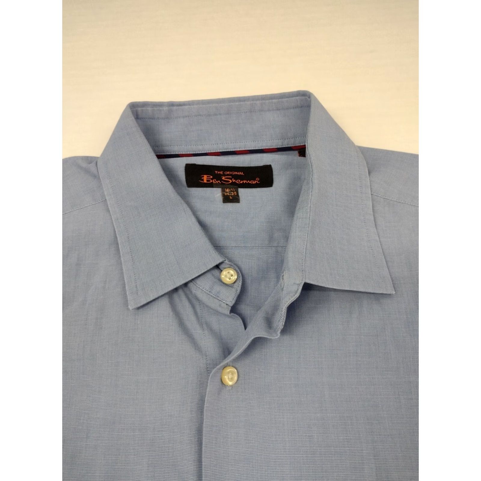 Ben Sherman Ben Sherman Mens Long Sleeve Button Front Shirt Size L 16.5 34/35 Blue #413 Size US L / EU 52-54 / 3 - 2 Thumbnail