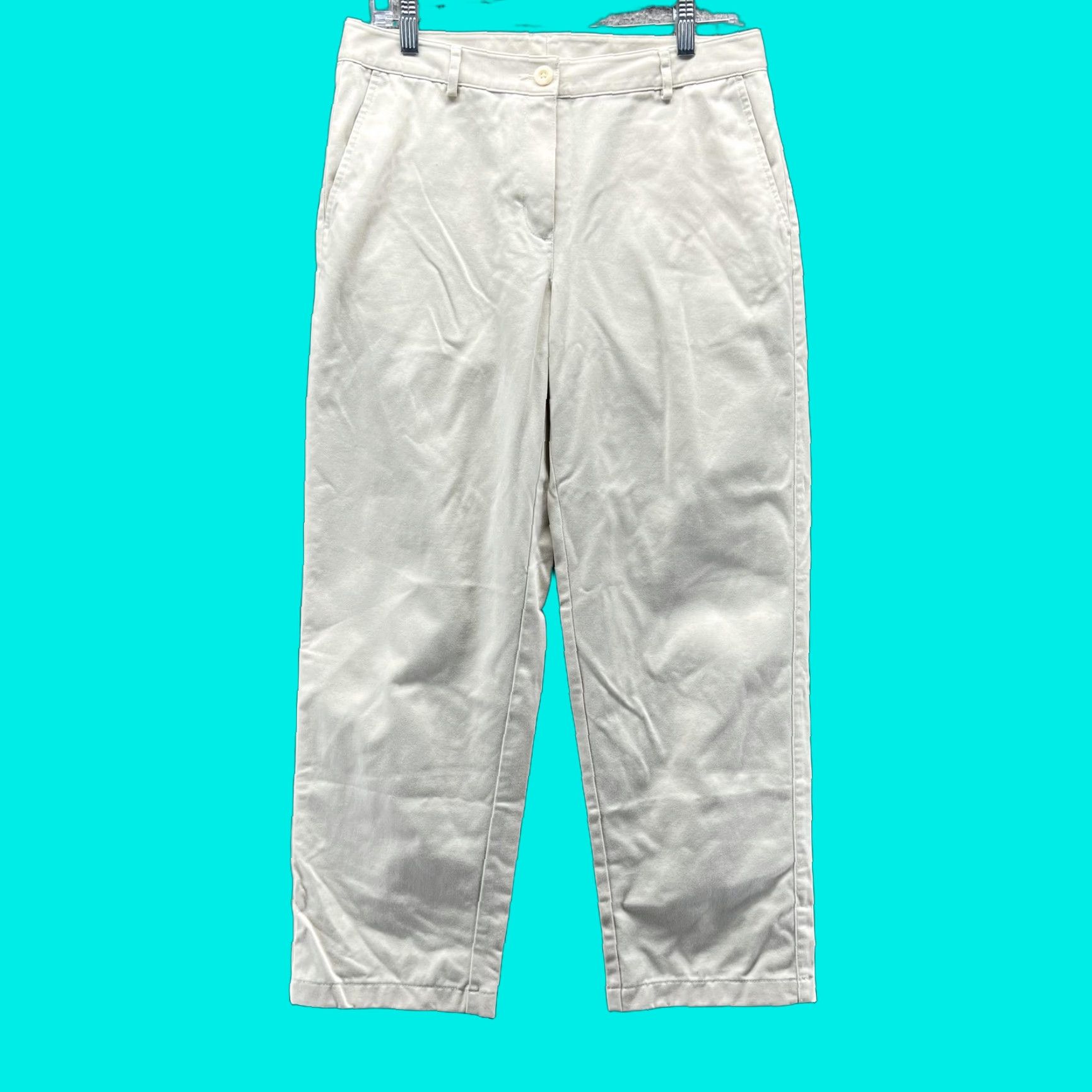 Vintage LL Bean Pants Womens 6 Khaki Favorite Fit Chino Straight Leg Cotton Casual Pockets Zip Back Welt Mens Womens Girls Boys Size 28" / US 6 / IT 42 - 1 Thumbnail