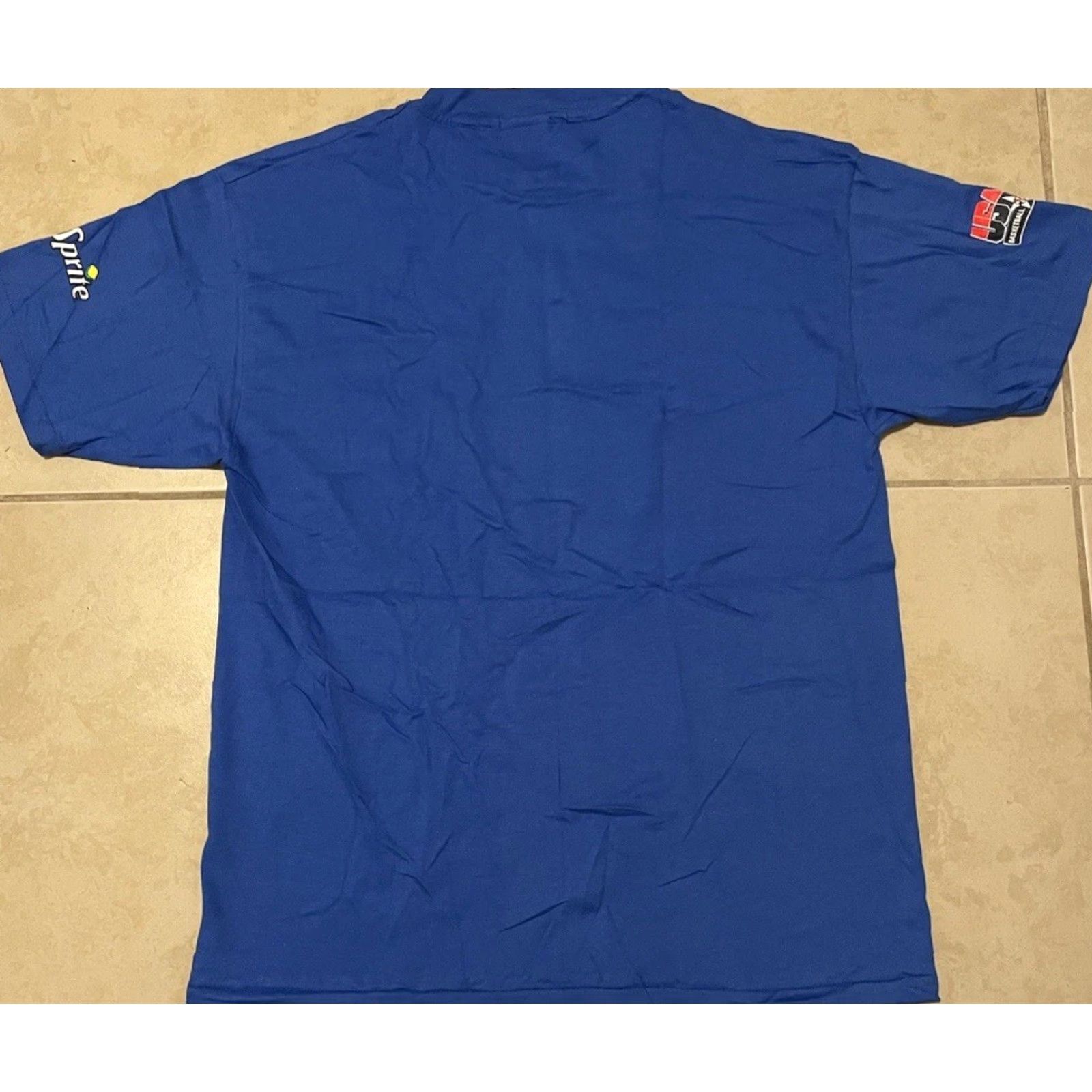 Vintage Vtg 90s Team USA Basketball Sprite Promo Shirt L Blue Coca Cola 80s 90s Vintage Glass? Size US L / EU 52-54 / 3 - 6 Thumbnail