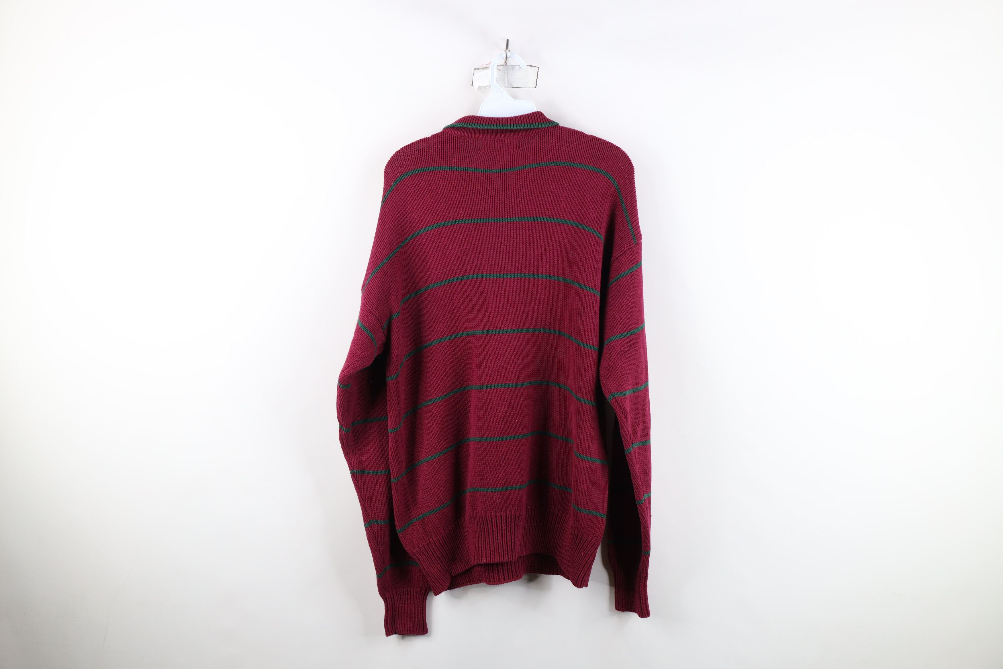 Vintage Vintage 70s Streetwear Argyle Diamond Knit Collared Sweater Size US M / EU 48-50 / 2 - 13 Thumbnail