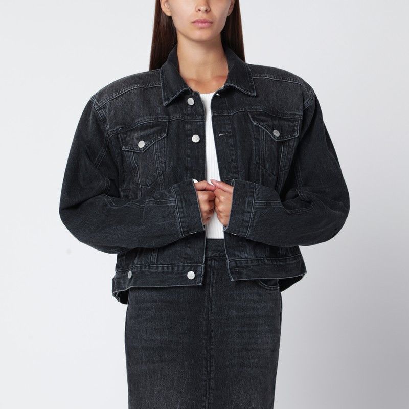 Haikure Haikure Black Washed-Effect Renee Denim Jacket Size M / US 6-8 / IT 42-44 - 1 Thumbnail