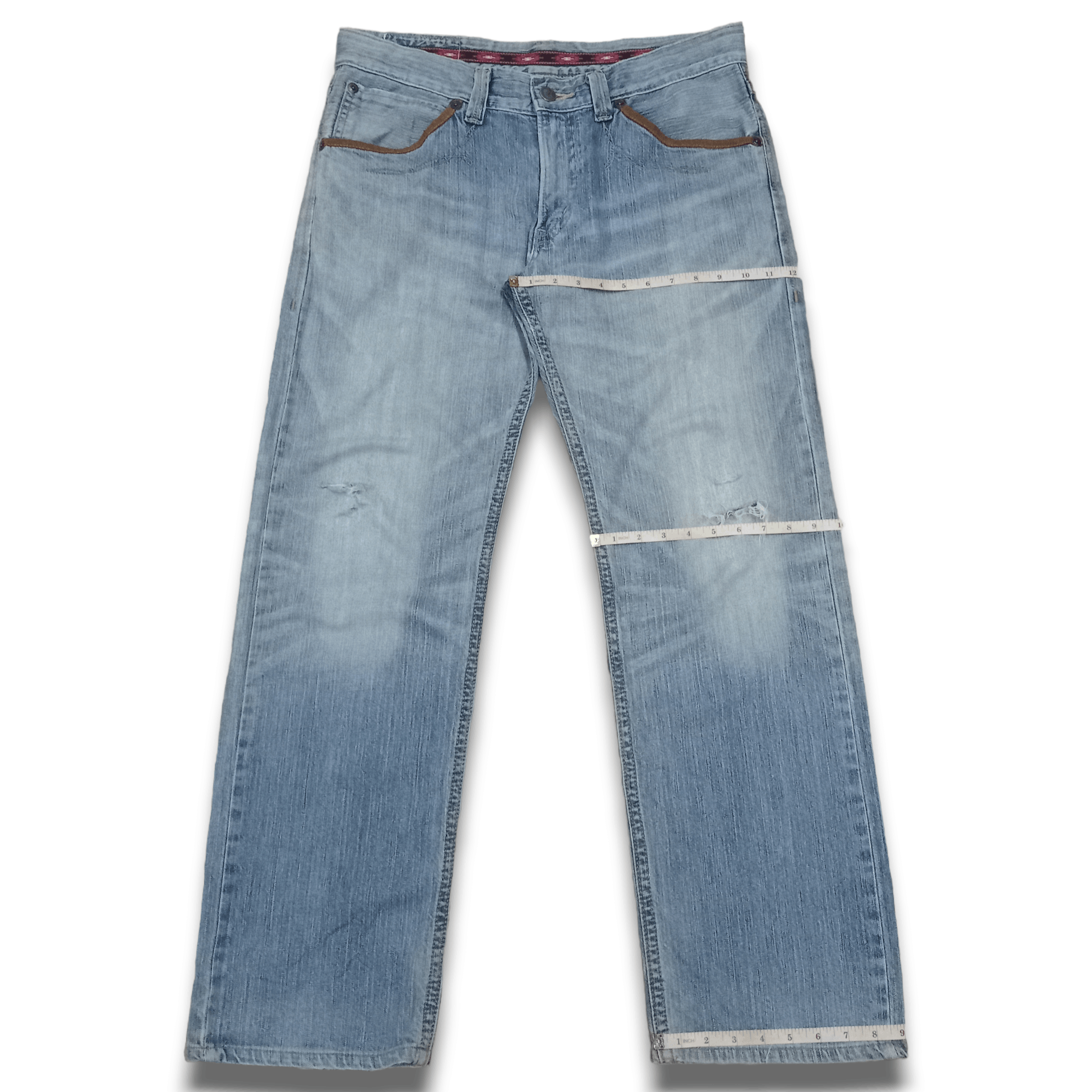 Edwin Exclusive Vintage Edwin Japan Distressed Baggy Jeans 36x32 Size US 36 / EU 52 - 12 Thumbnail
