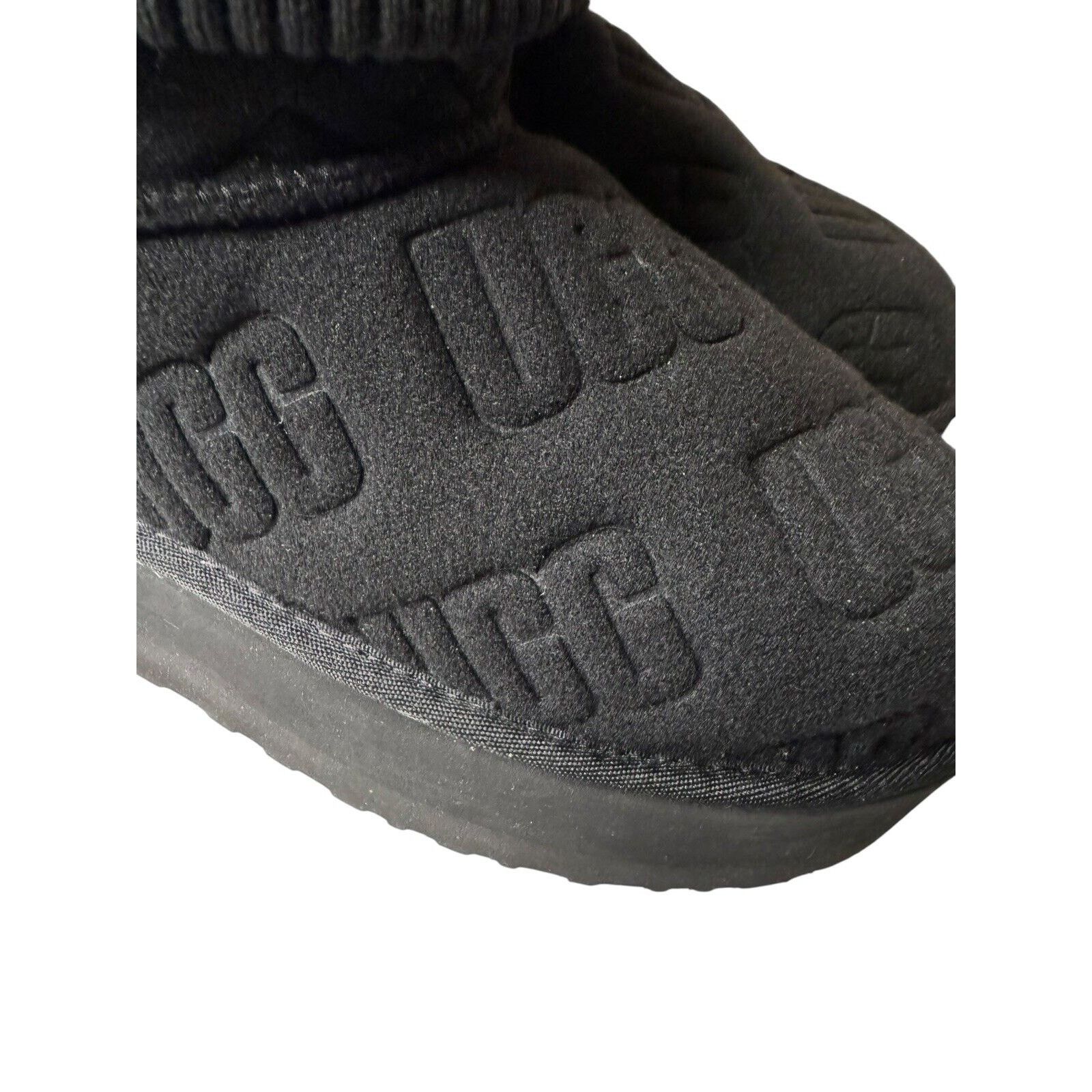Ugg UGG NEW Classic Mini Platform Felted Black Sheepskin Boots Size US 9 / IT 39 - 7 Thumbnail