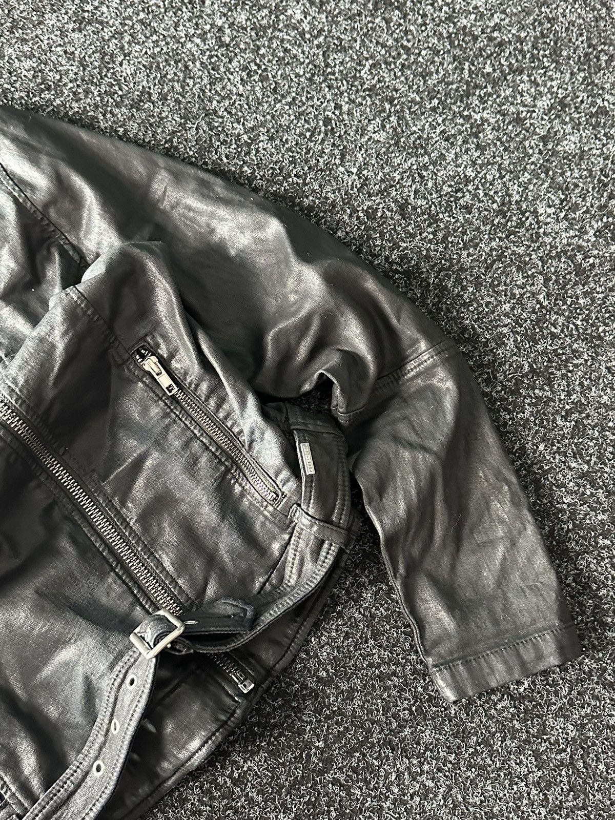 Diesel × If Six Was Nine 🚨AVANT-GARDE Diesel Rick Owen’s Opium Y2K LEATHER DENIM Size M / US 6-8 / IT 42-44 - 3 Thumbnail