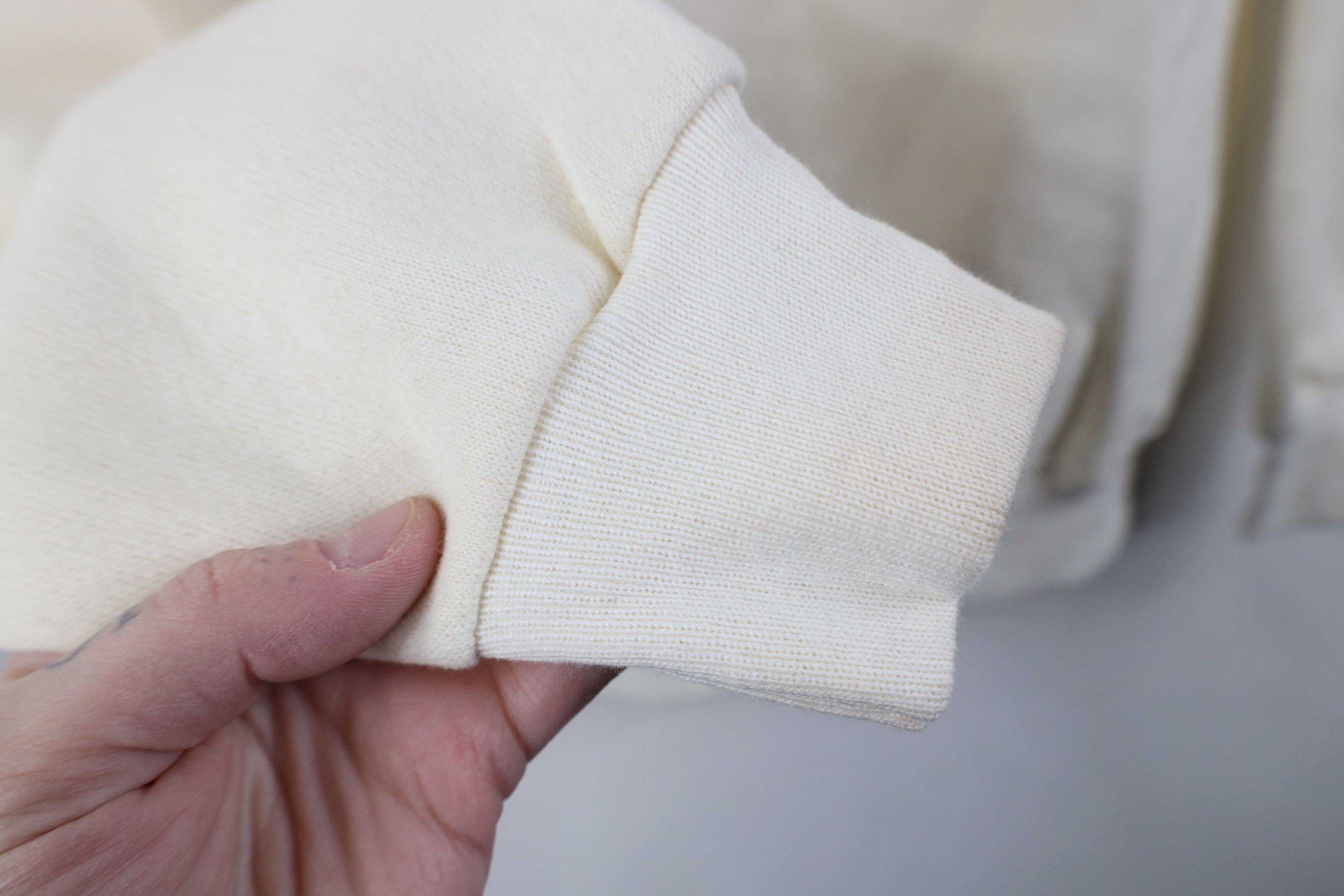 Hanes Vintage 80s Hanes Blank Raglan Crewneck Sweatshirt Cream USA Size M / US 6-8 / IT 42-44 - 8 Thumbnail