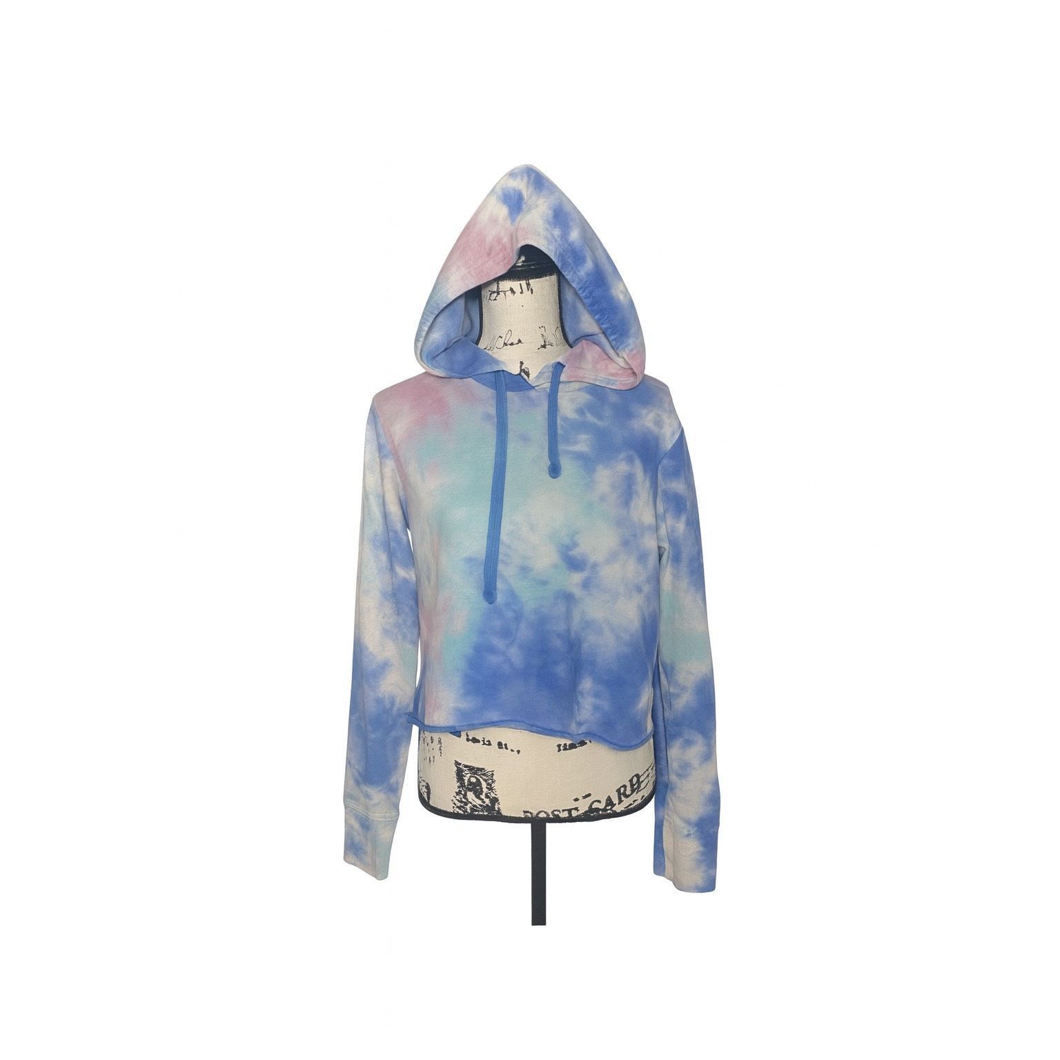 Wildfox Wildfox Women’s XL Cropped Tie Dye Hoodie Sweatshirt Blue Pi Size XL / US 12-14 / IT 48-50 - 1 Thumbnail