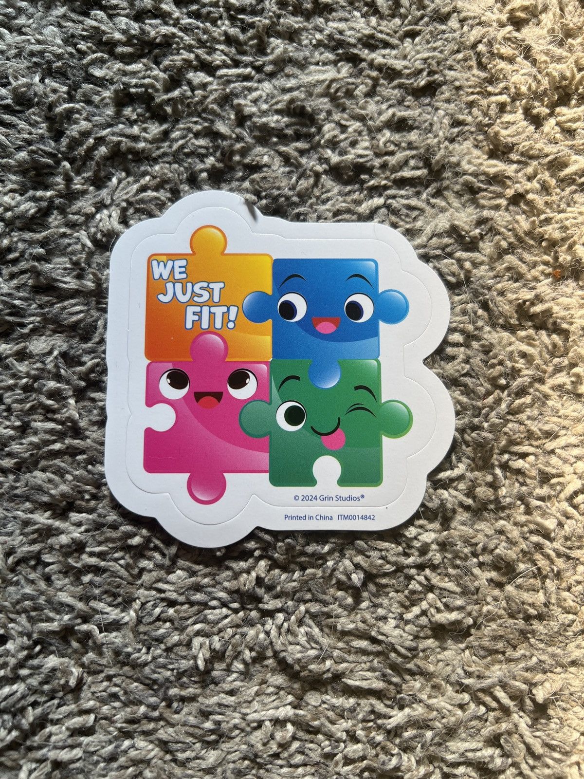Hypebeast 2024 Grin Studios We Just Fit! Sticker Size ONE SIZE - 1 Thumbnail