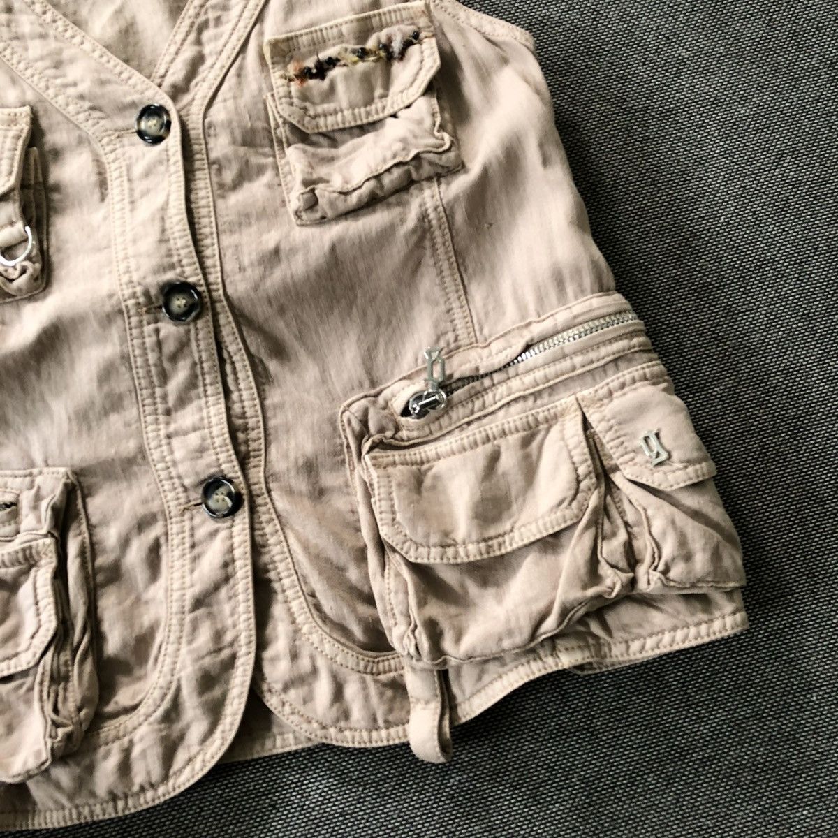 John Galliano GALLIANO Rare Utility Pockets Fishing Vest Size XS / US 0-2 / IT 36-38 - 6 Thumbnail
