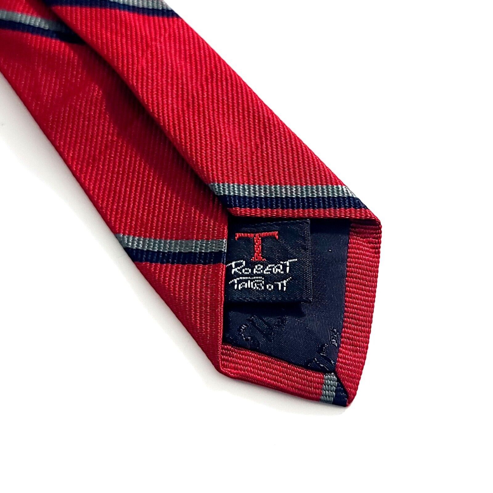 Robert Talbott Robert Talbott Hand Sewn Nordstrom Red Black Gray Striped Wo Size ONE SIZE - 5 Thumbnail