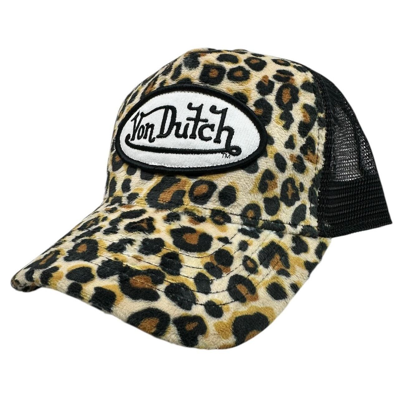 Von Dutch Von Dutch Trucker Hat Leopard Cheetah Velvet Snapback Cap Size ONE SIZE - 1 Thumbnail