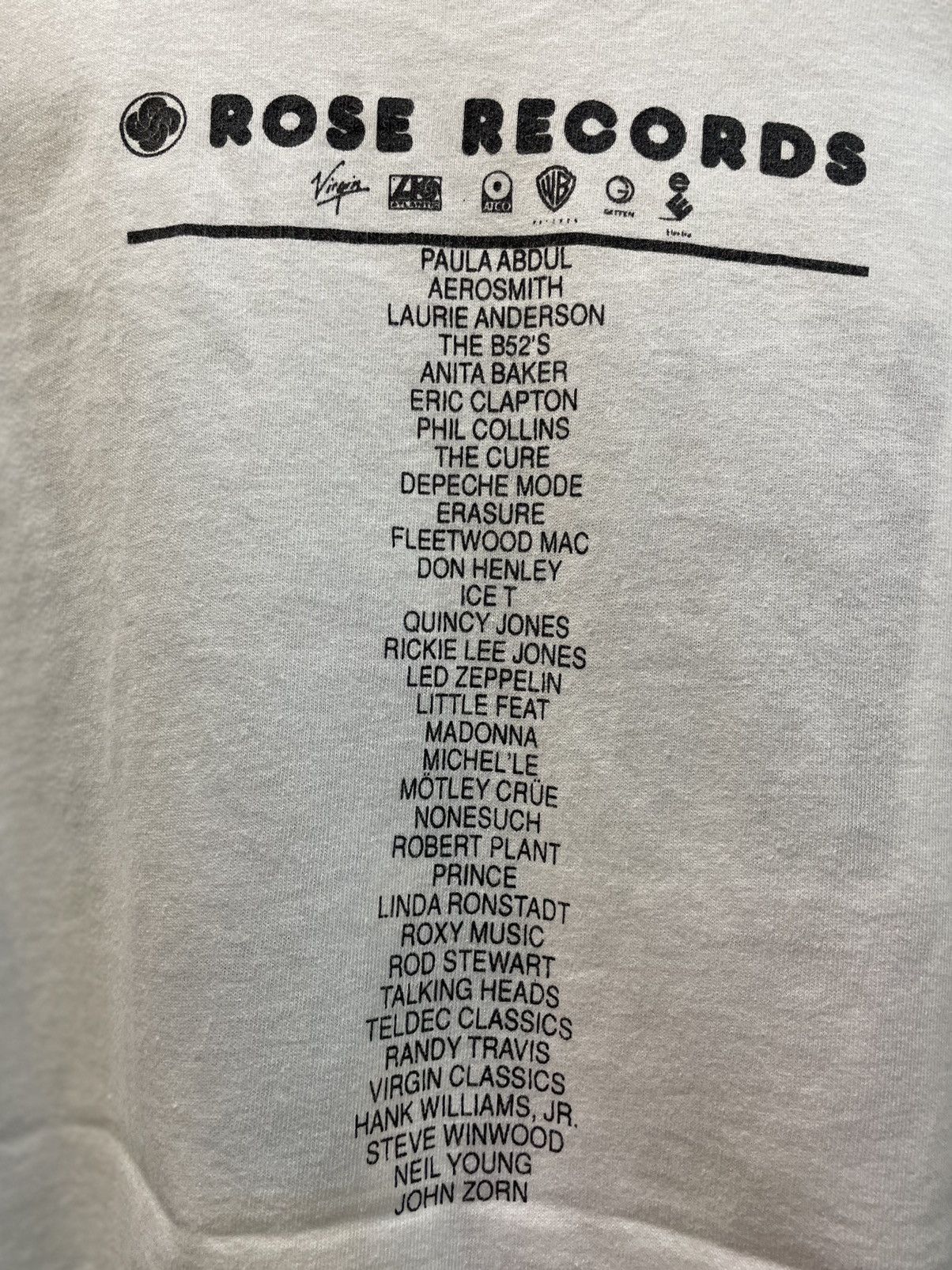 Band Tees Rose Records 90's Size US XL / EU 56 / 4 - 7 Thumbnail