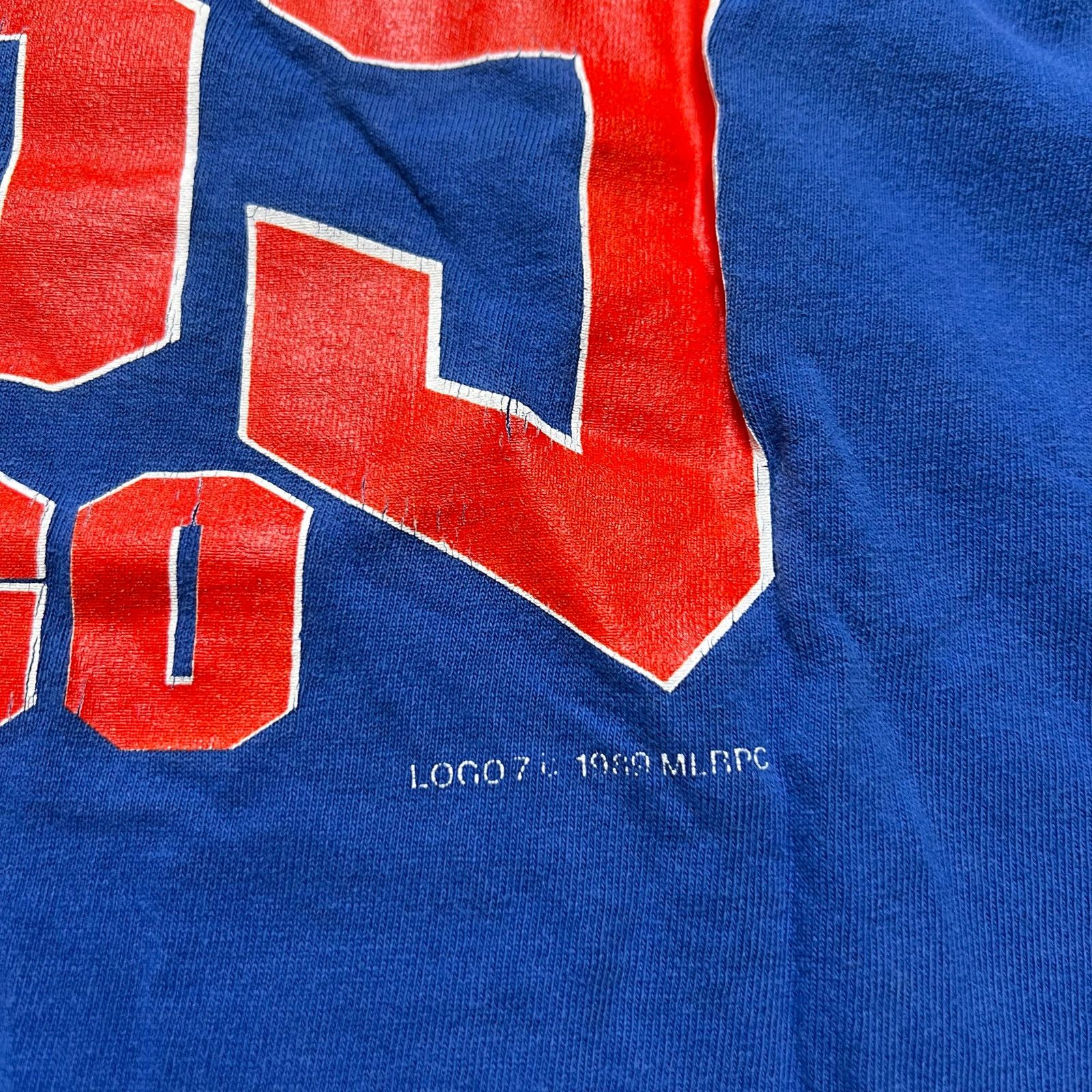 Logo 7 Vintage 80s Chicago Cubs Logo 7 MLB Spellout Logo Sz XL Y2K Size US XL / EU 56 / 4 - 11 Thumbnail
