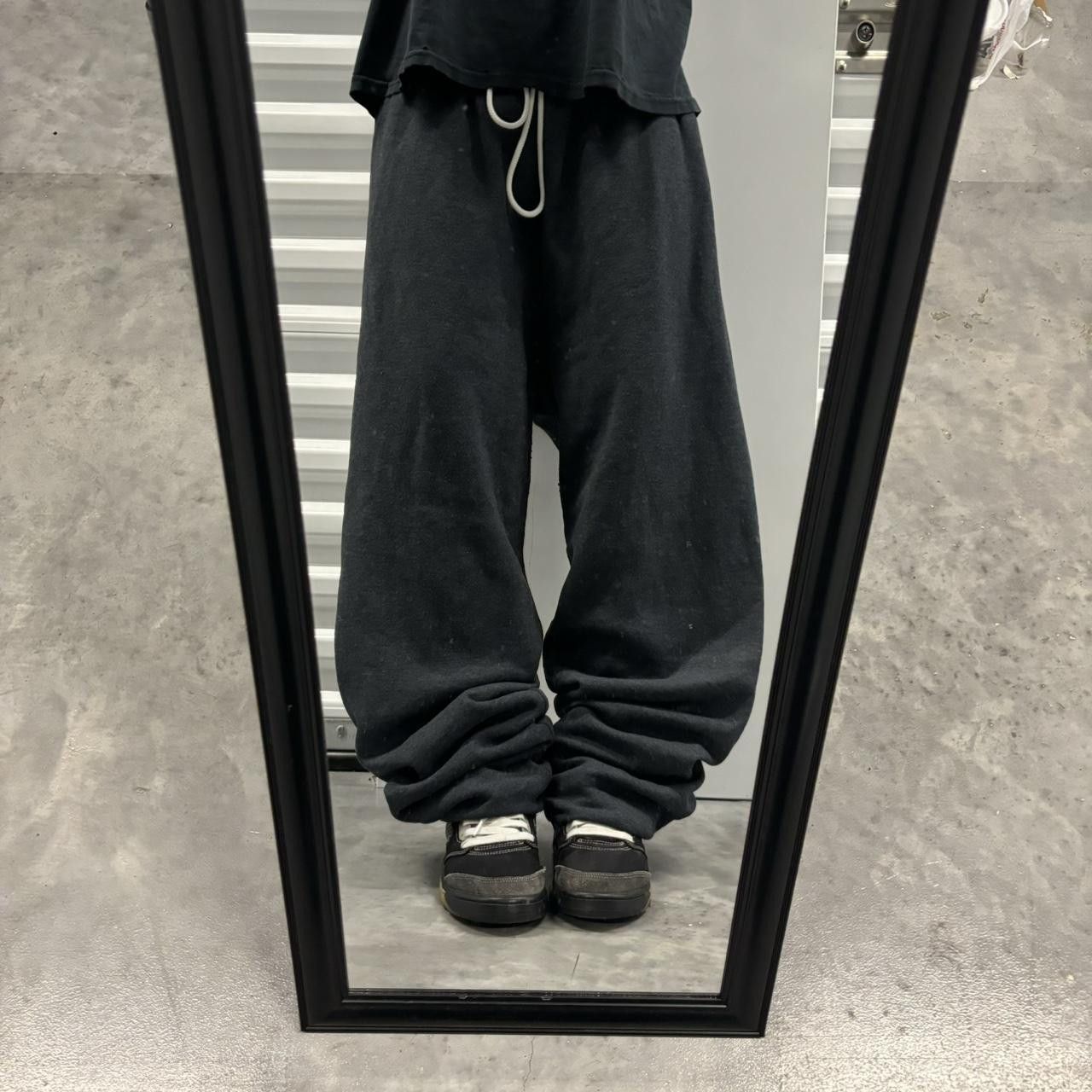 Japanese Brand × Vintage Crazy Vintage Y2K/2000s Baggy Dark Grey Skater Grunge Sweatpants! Size US 36 / EU 52 - 1 Thumbnail