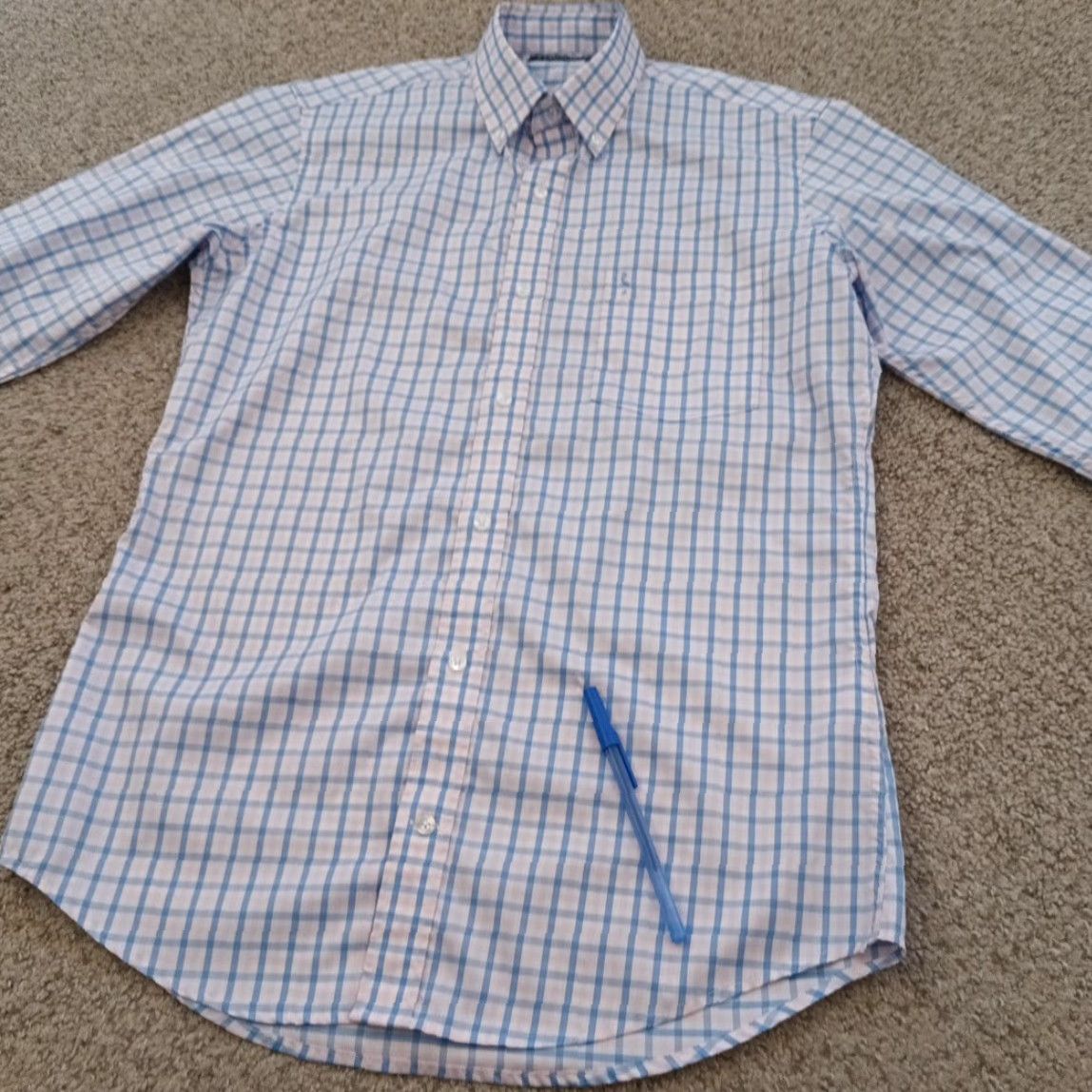 Tailorbyrd TAILORBYRD Shirt Mens Small Pink Blue Plaid Long Sleeve Button-Down Performance Size US S / EU 44-46 / 1 - 4 Thumbnail