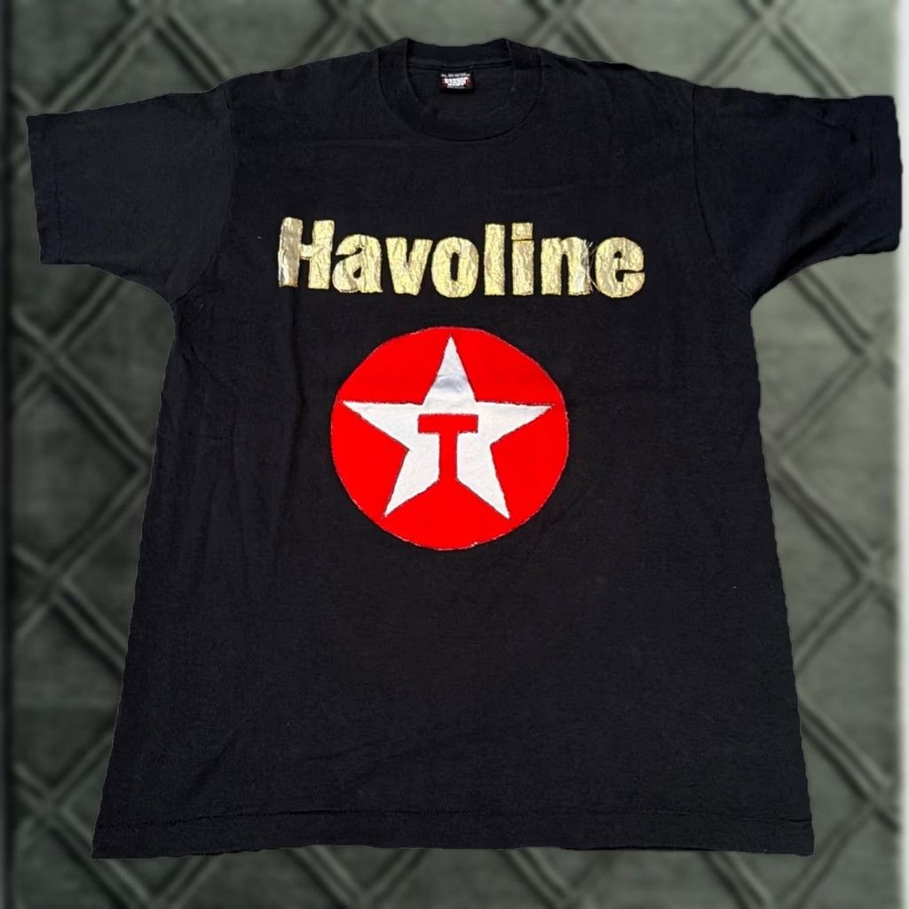 Vintage VINTAGE Havoline Racing Davey Allison NASCAR Black Gold Glitter T-Shirt XL Screen Stars Men T-Shirt 80s Size US XL / EU 56 / 4 - 1 Thumbnail