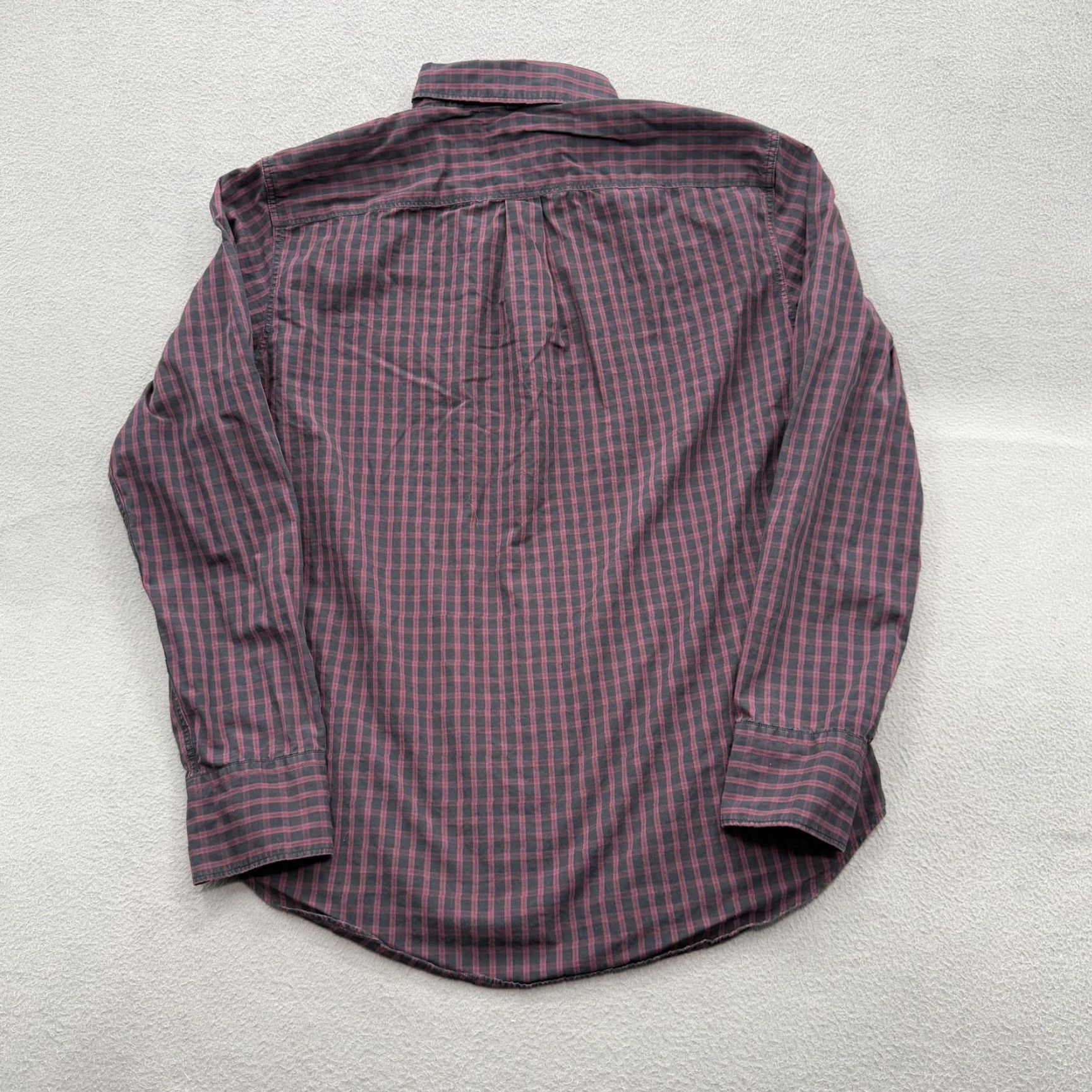 Rag & Bone rag & bone Shirt Mens Medium Burgundy Black Plaid Slim Fit Button Down Casual Size US M / EU 48-50 / 2 - 2 Thumbnail