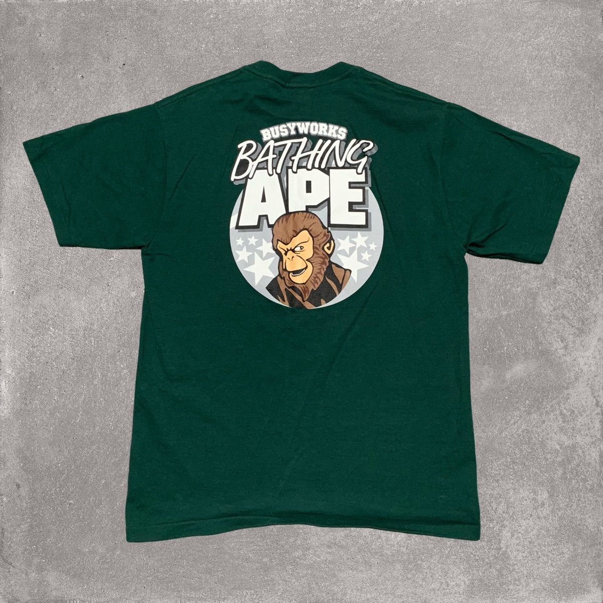 Bape Bape Medium Ape Graphic Green Tee Classic A Bathing Ape Size US M / EU 48-50 / 2 - 1 Thumbnail