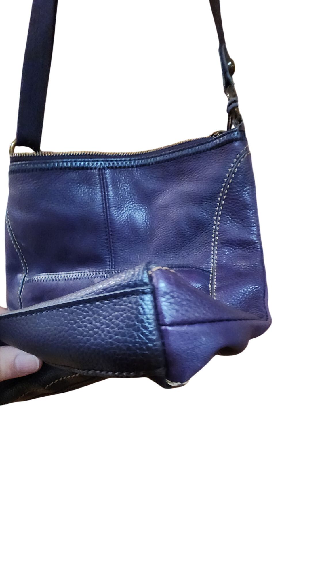 The Sak The Sak Lucia leather crossbody bag in a dark purple Size ONE SIZE - 3 Thumbnail