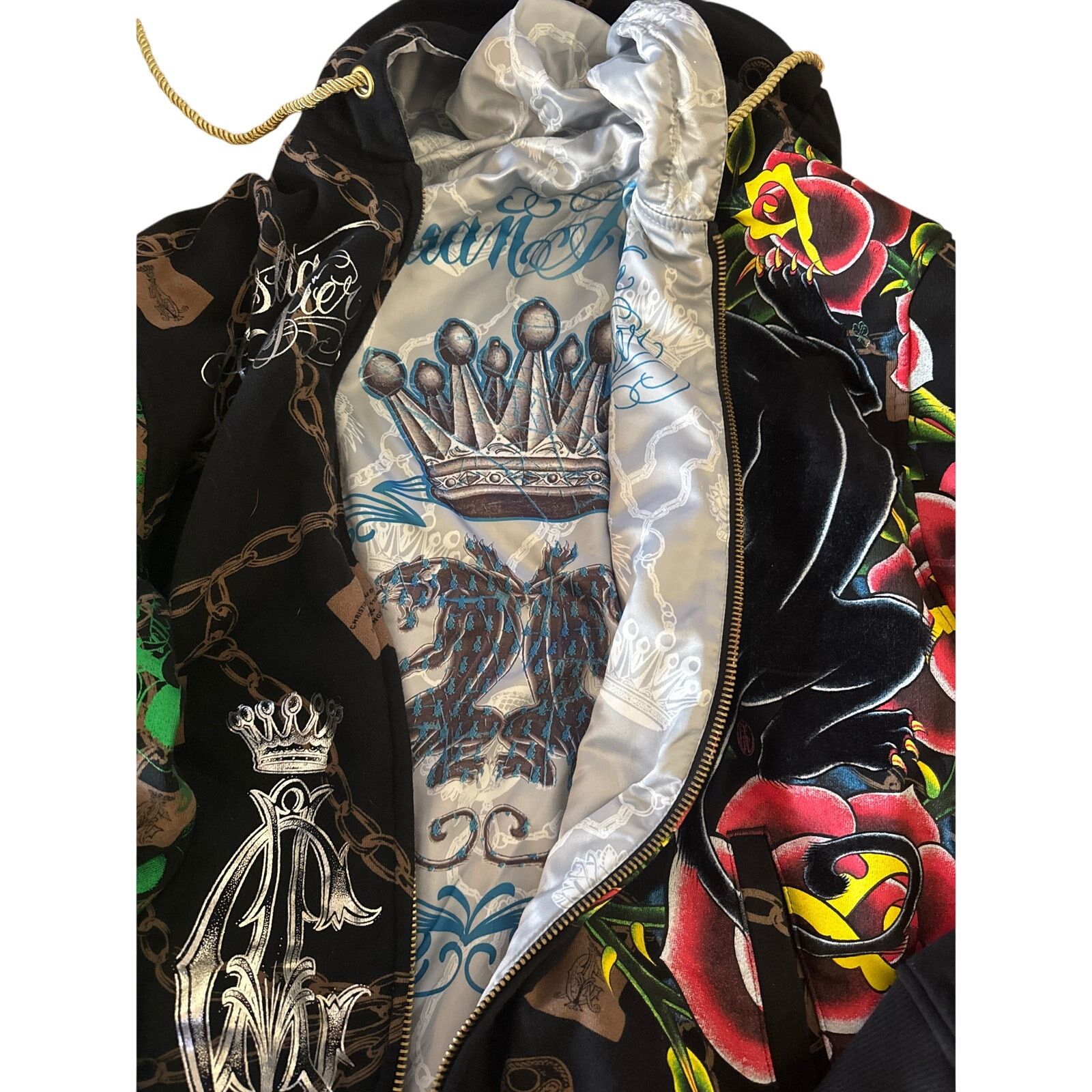 Christian Audigier Christian Audigier reversible tattoo graphics hoodie L Size US L / EU 52-54 / 3 - 9 Thumbnail