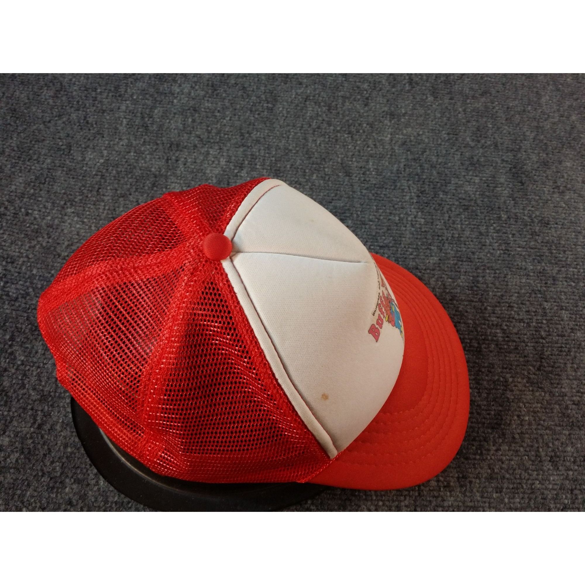 Vintage Vintage Buffalograss Trucker Snapback Hat Red White Buffalo, Size ONE SIZE - 5 Thumbnail