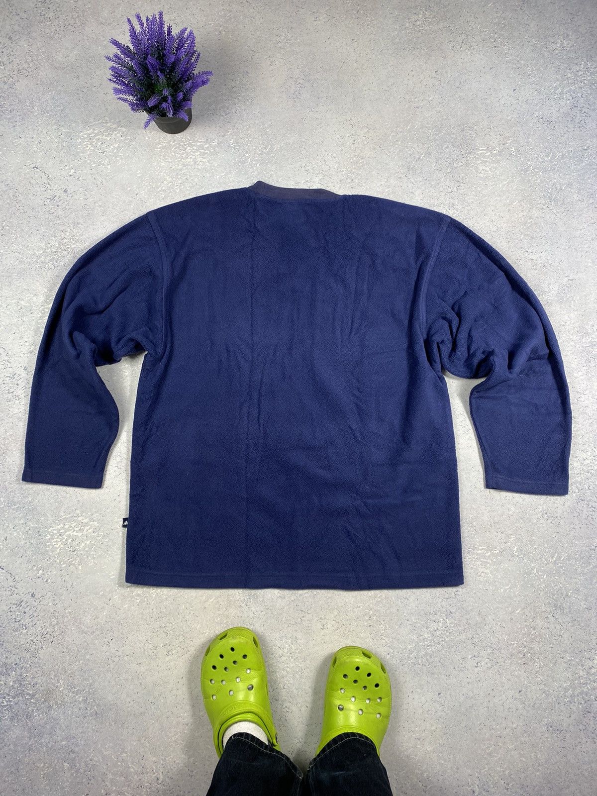 Adidas × Vintage Vintage Adidas Fleece Sweatshirt With Big Logo Oversized L Size US L / EU 52-54 / 3 - 7 Thumbnail
