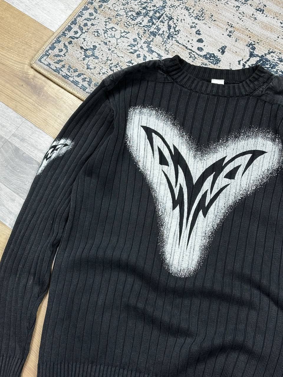 Japanese Brand Vinatge Avant Garde Trible Ribbed Sweater Size US M / EU 48-50 / 2 - 5 Thumbnail