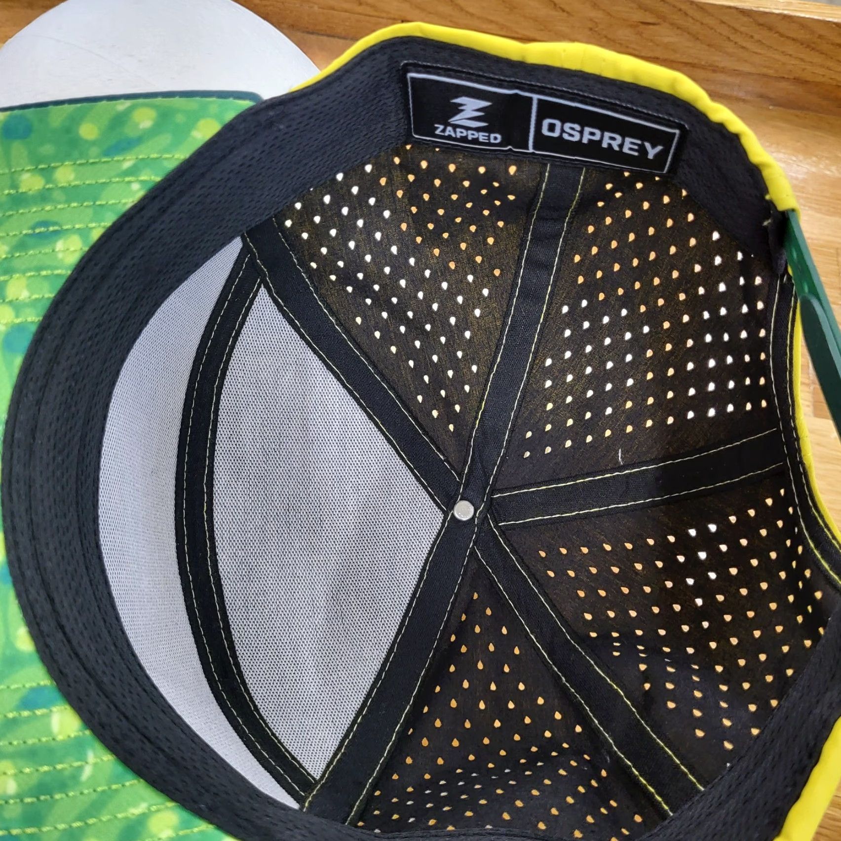 Osprey Zapped 5 Panel Cap Snapback Tour Inturn Osprey Yellow Green Thermal One Size Men's Hat Size ONE SIZE - 6 Thumbnail