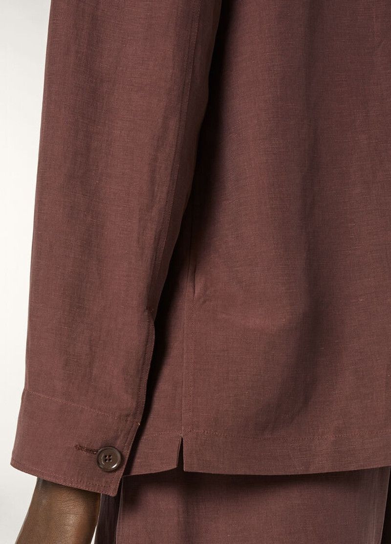 Loro Piana o1srvl11e0526 FAP2339 Joele Shirt Jacket in Burgundy Size US S / EU 44-46 / 1 - 3 Thumbnail