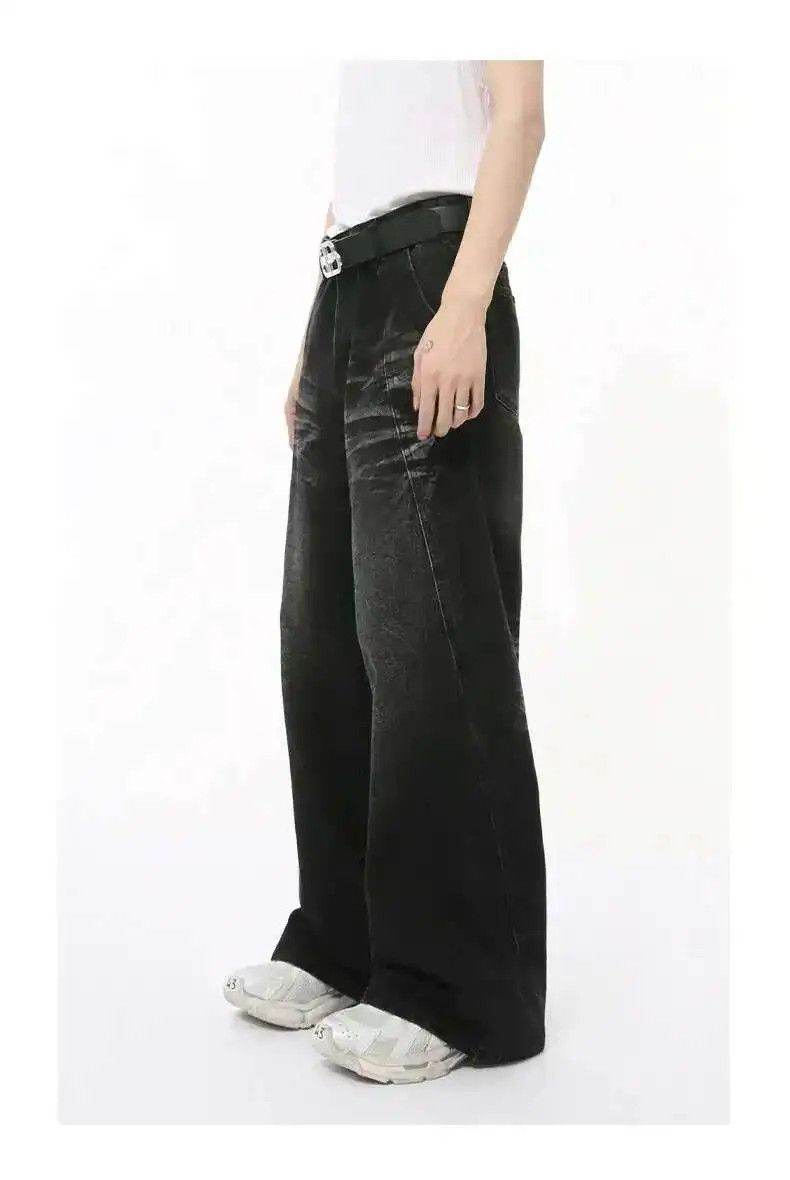 Japanese Brand Wide Leg Baggy Stone Washed Jeans Denim Size US 30 / EU 46 - 7 Thumbnail