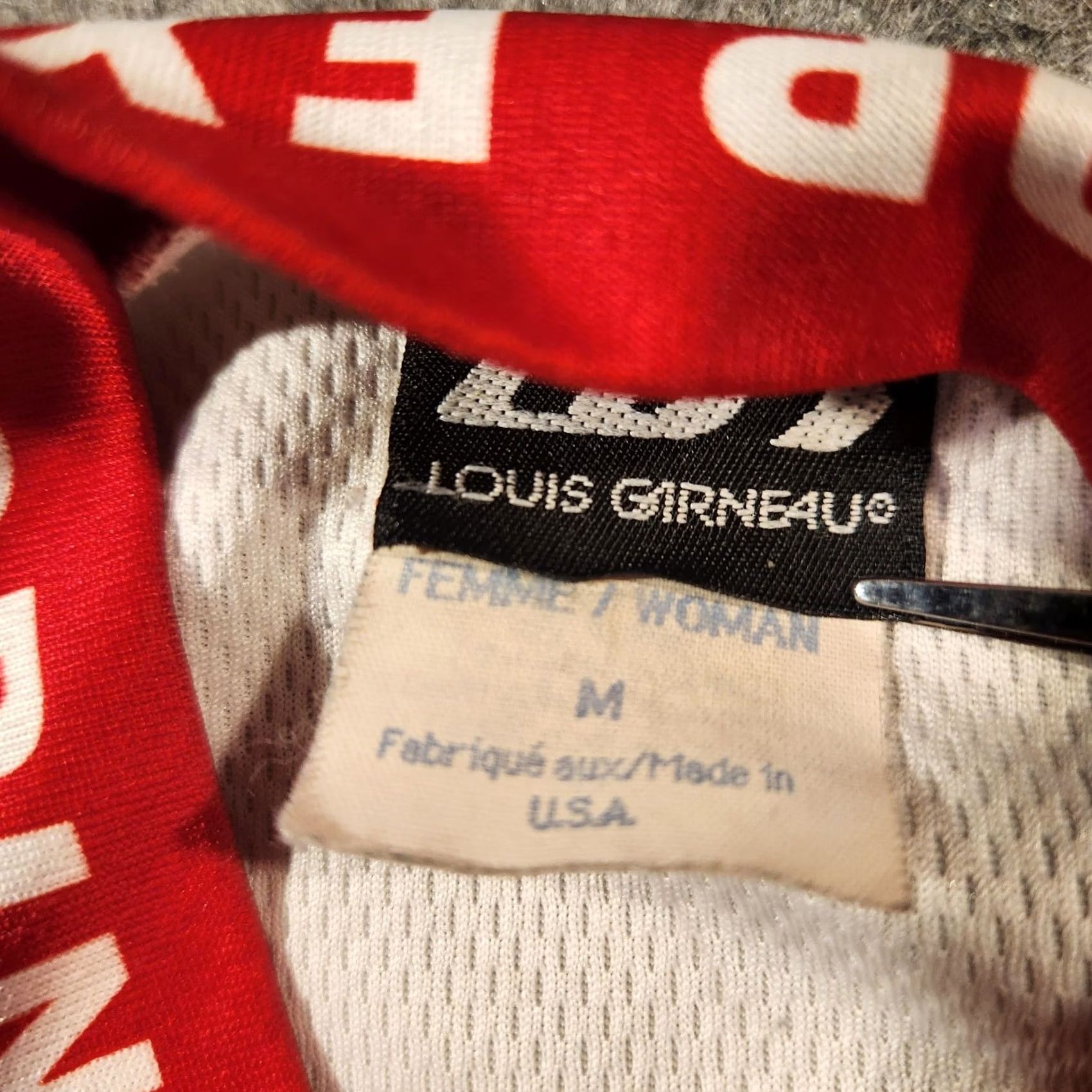 Vintage VINTAGE? No. The North Face Shirt Womens M Red Cycling Jersey Louis Garneau Made USA Size M / US 6-8 / IT 42-44 - 3 Thumbnail