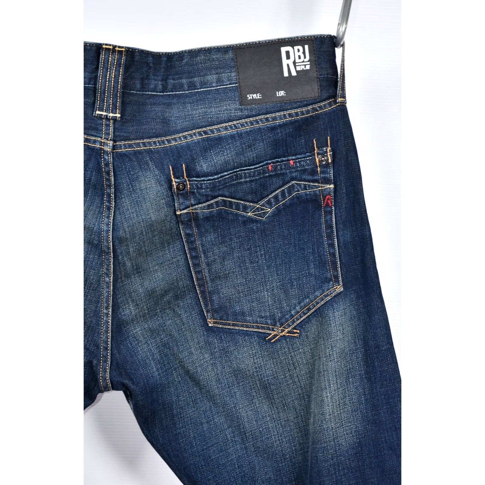 Replay REPLAY M95 BILLSTRONG Jeans Men's 34 Bootcut Blue 100% Cotton Regular XS? Size US 34 / EU 50 - 6 Thumbnail