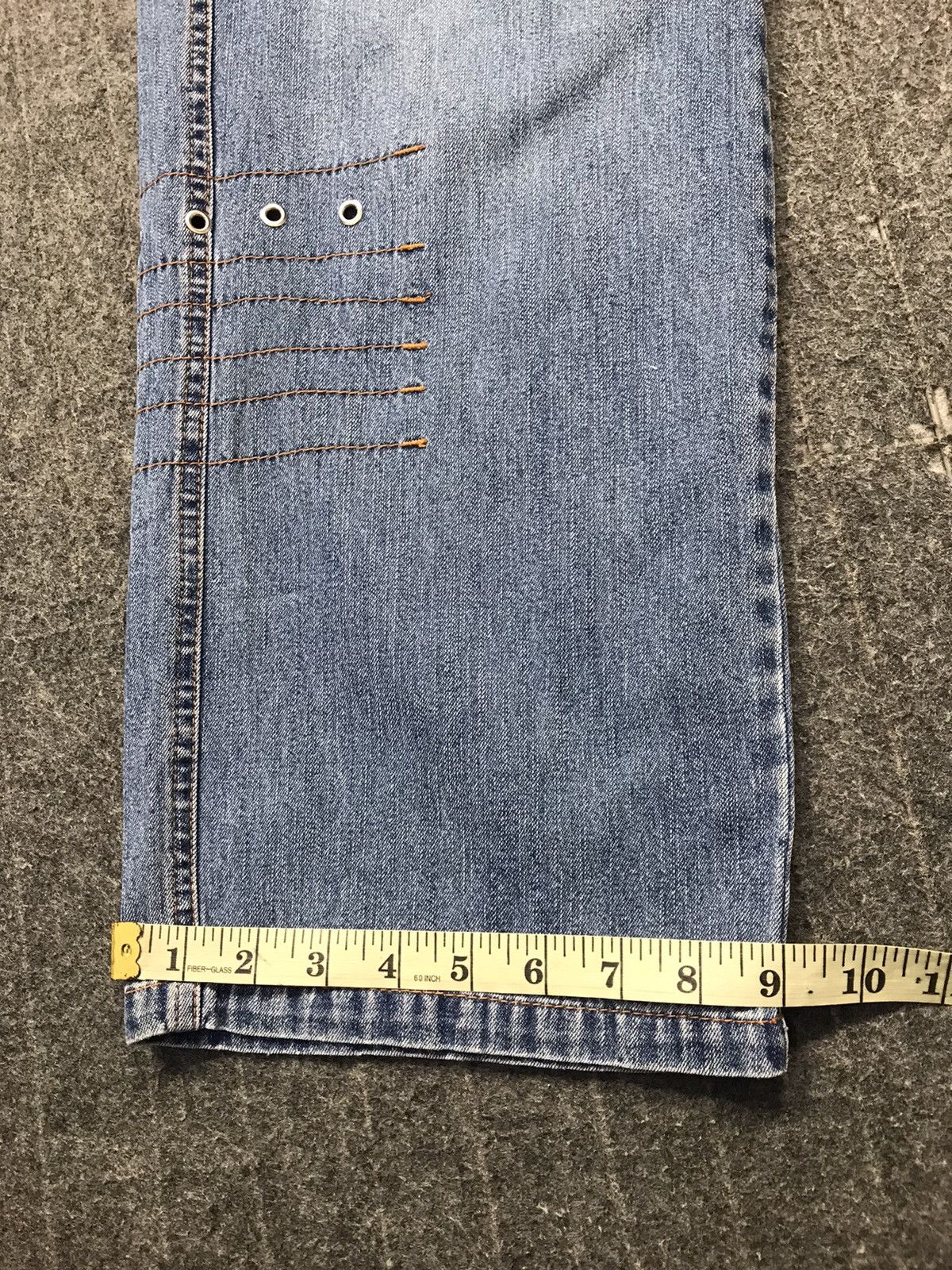 Japanese Brand Golstt Basic Wear Bushpant Indigo Denim Baggy Size US 35 - 13 Thumbnail