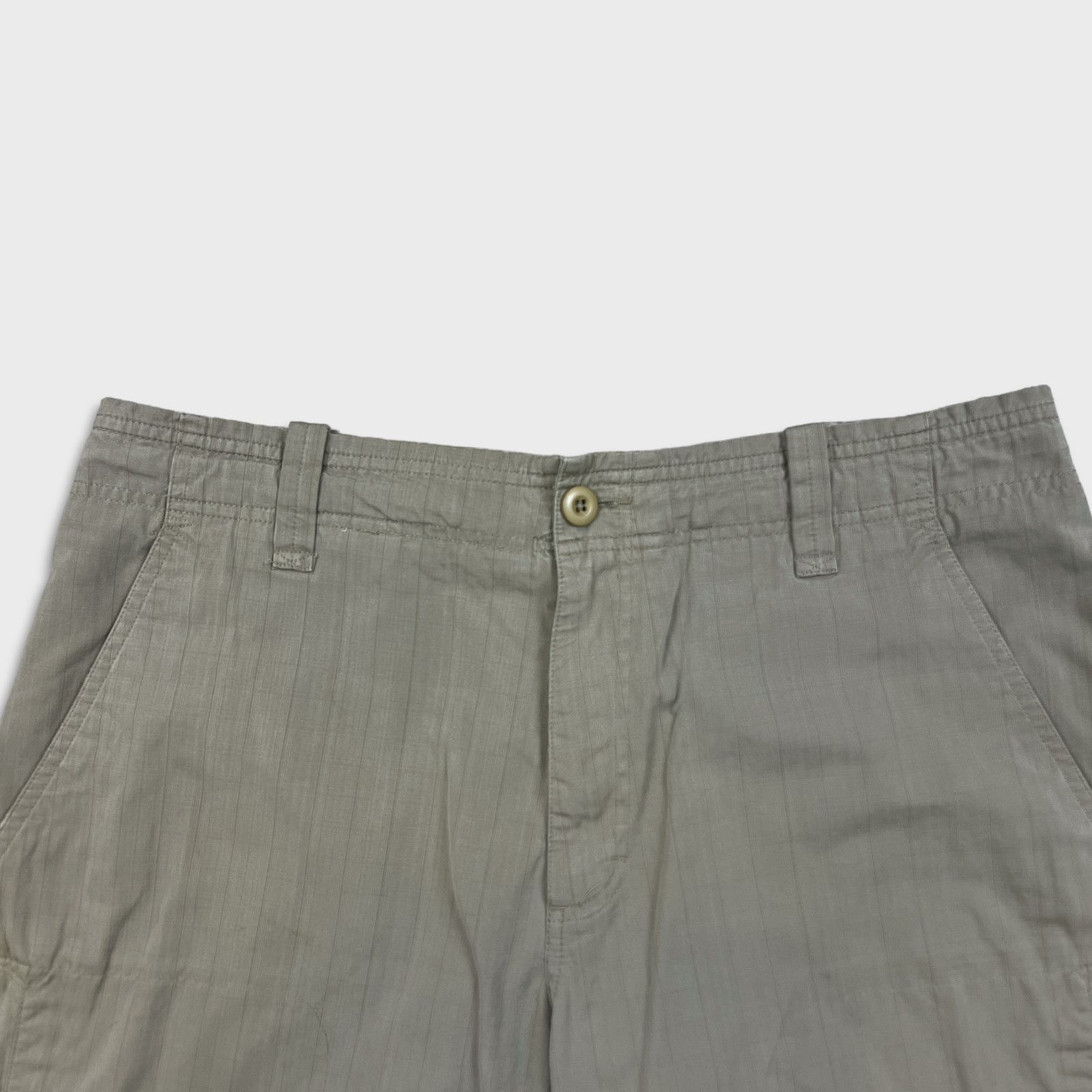 Nike × Vintage Nike Sportswear Shorts Large Swoosh Khaki Chino Cargo Pants Size US 36 / EU 52 - 2 Thumbnail